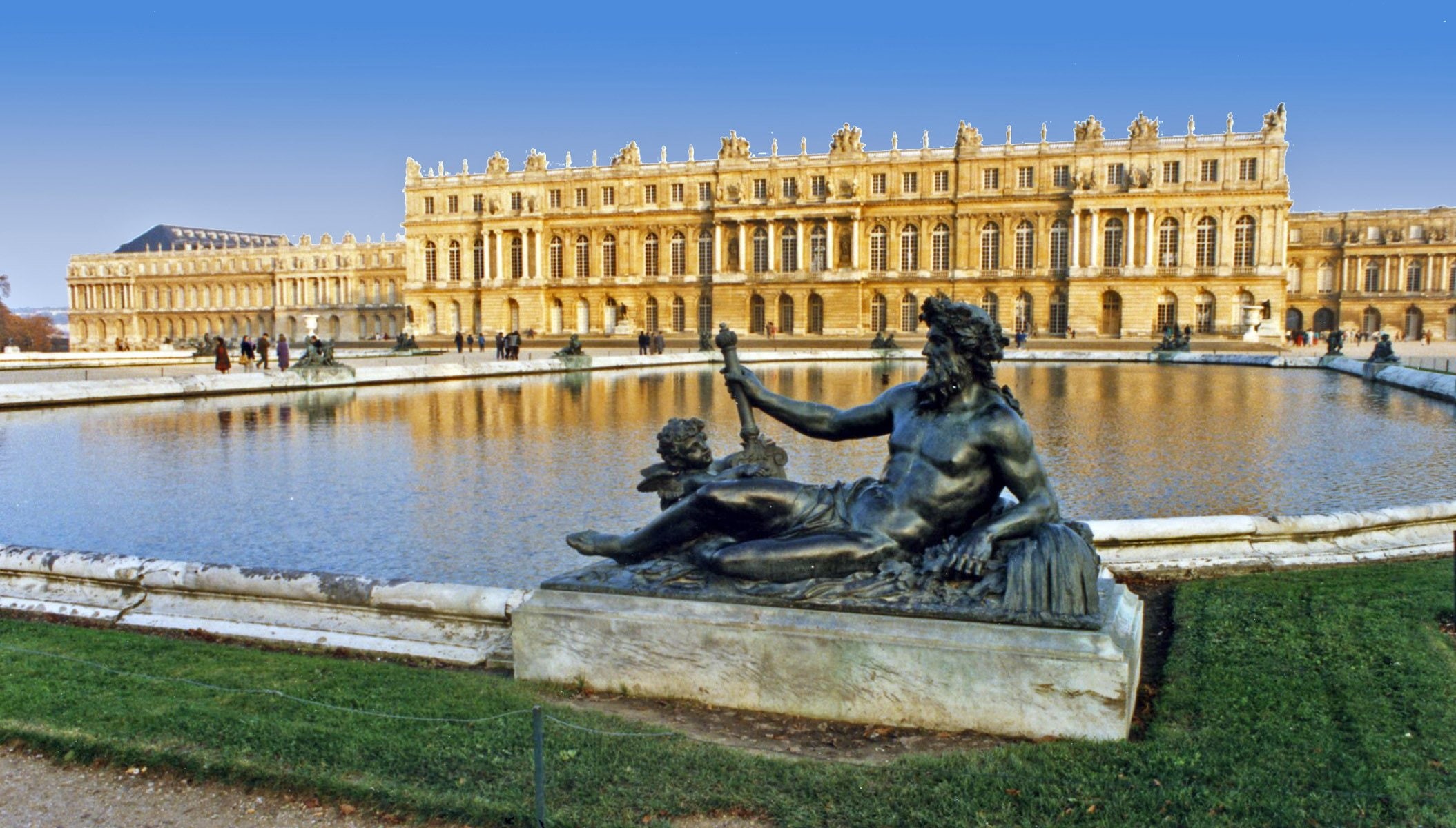 1080P, french, palace, versailles, statue, chateau, france, building, HD Wallpaper