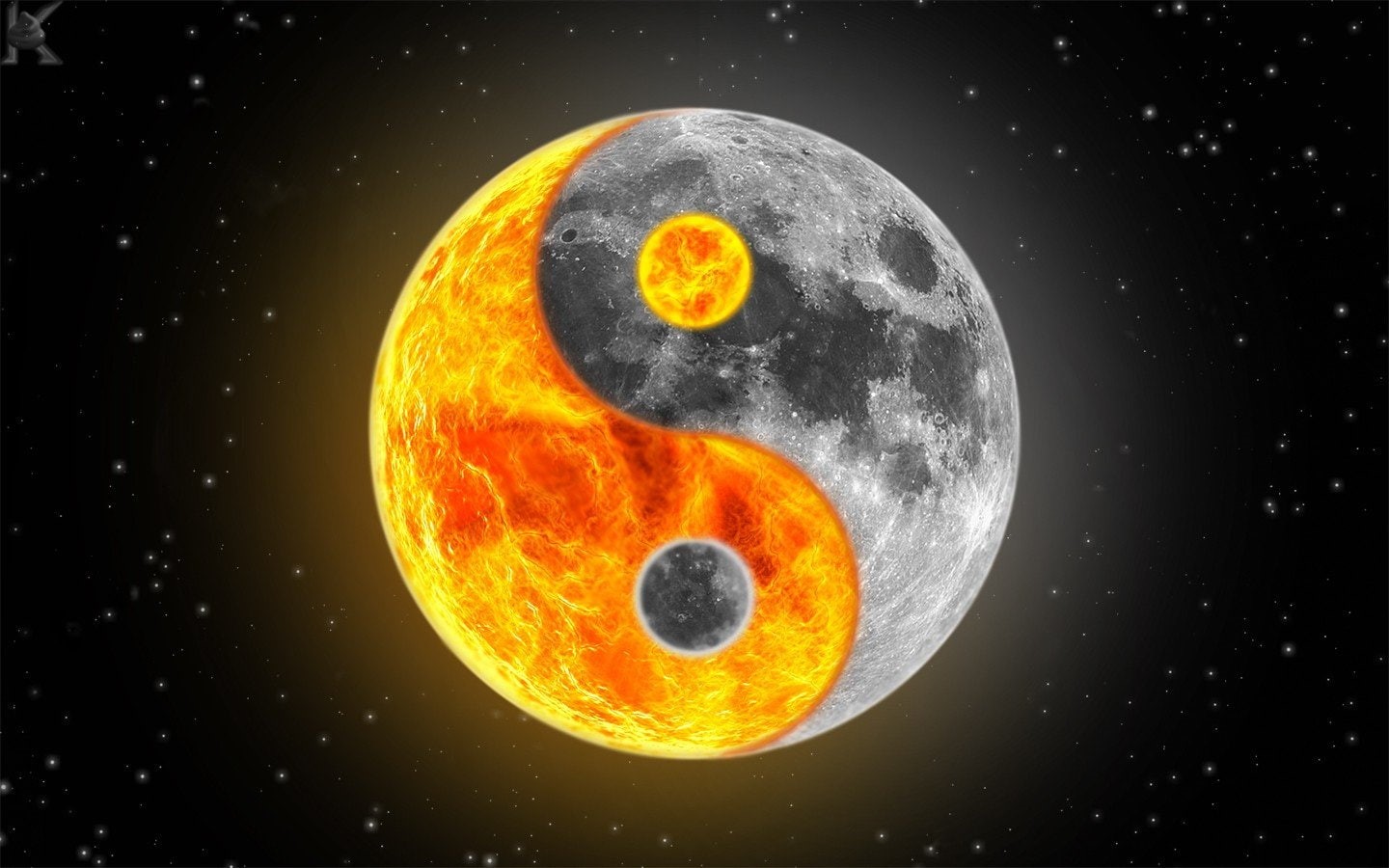 720P, sailor, px, art, x, anime, yang, hd, ying yang, ying, moon, 1440x900 px, HD Wallpaper
