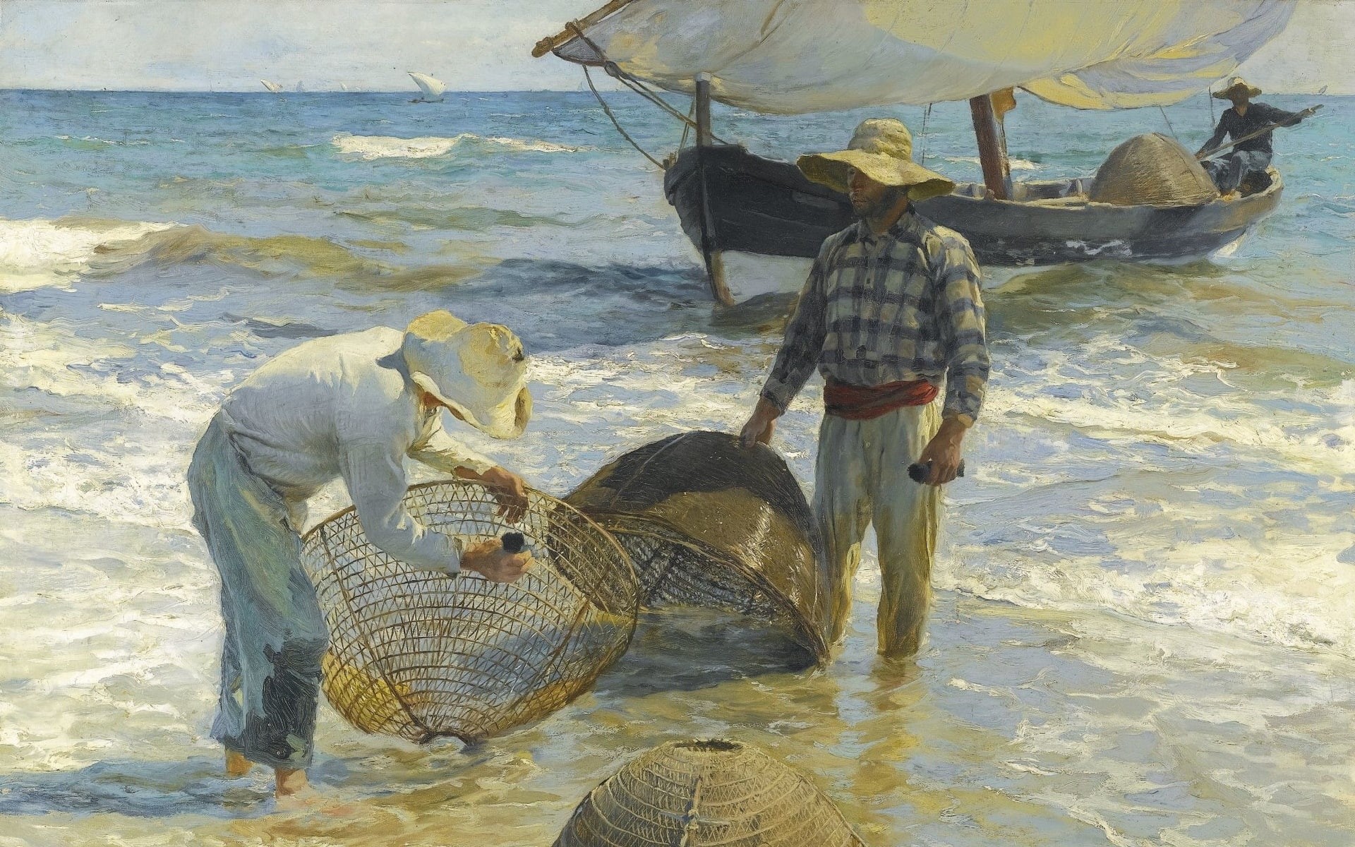 Joaquin Sorolla and Bastida, 1895, Valencian fisherman, Spanish painter, 1080P, HD Wallpaper