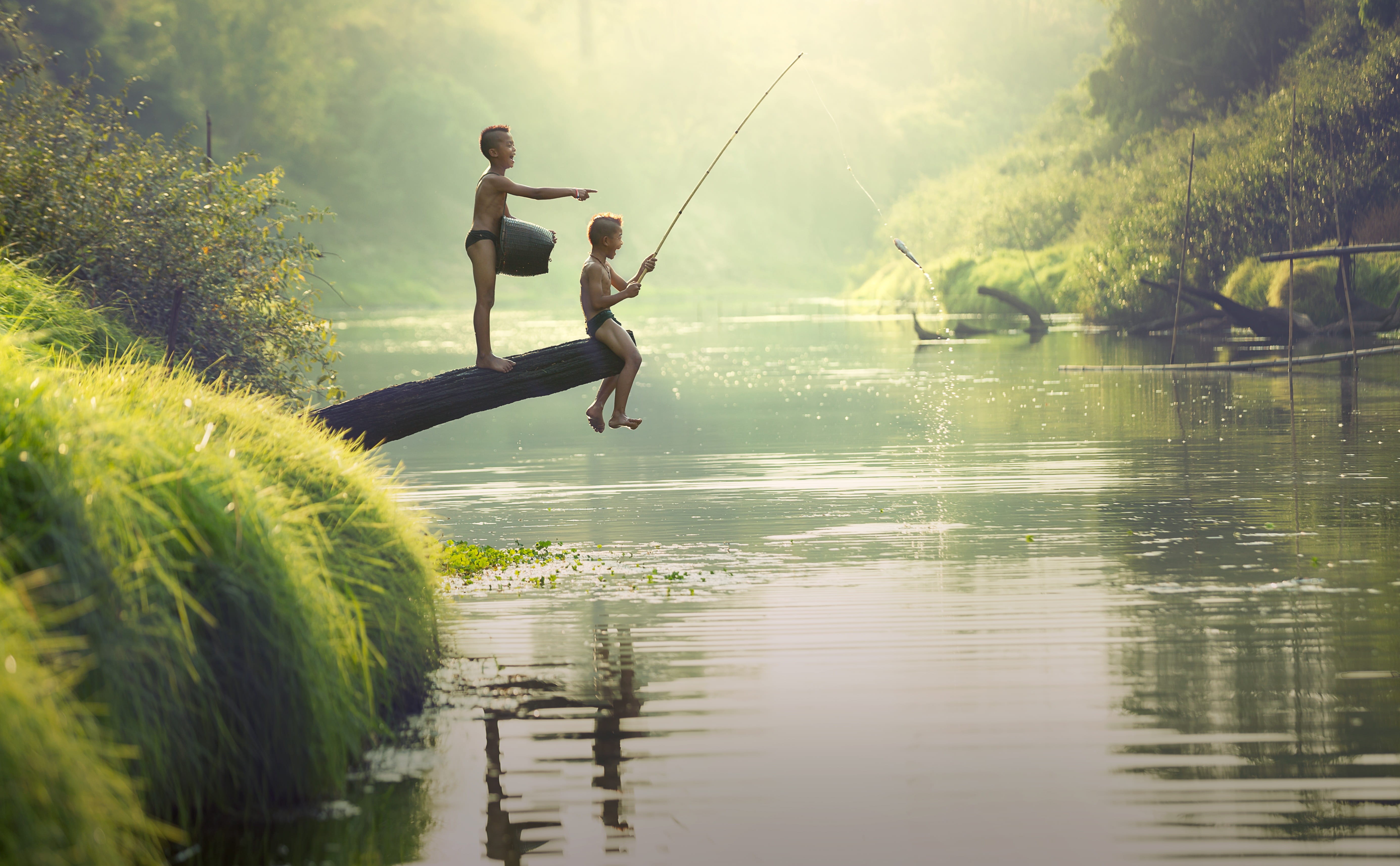 happiness, beautiful, thailand, asia, leisure activity, seat, day, lifestyles, reflection, summer, laos, people, lake, lifestyle, vietnamese, boys, holidays, HD Wallpaper