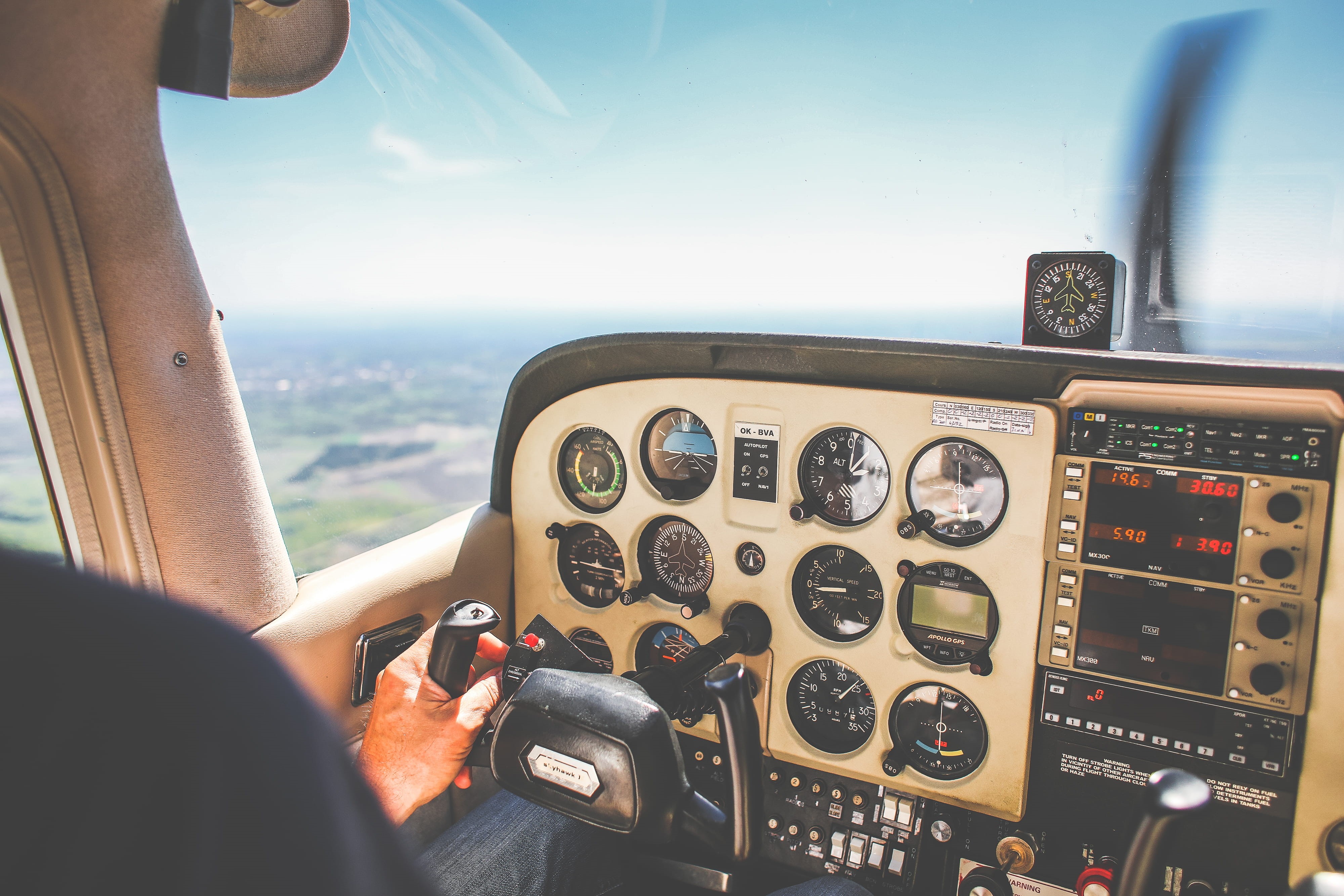 glass - material, control panel, human hand, hand, pilot, finger, from the plane, human body part, one person, sky, vacations, control, 4K, vehicle Interior, HD Wallpaper