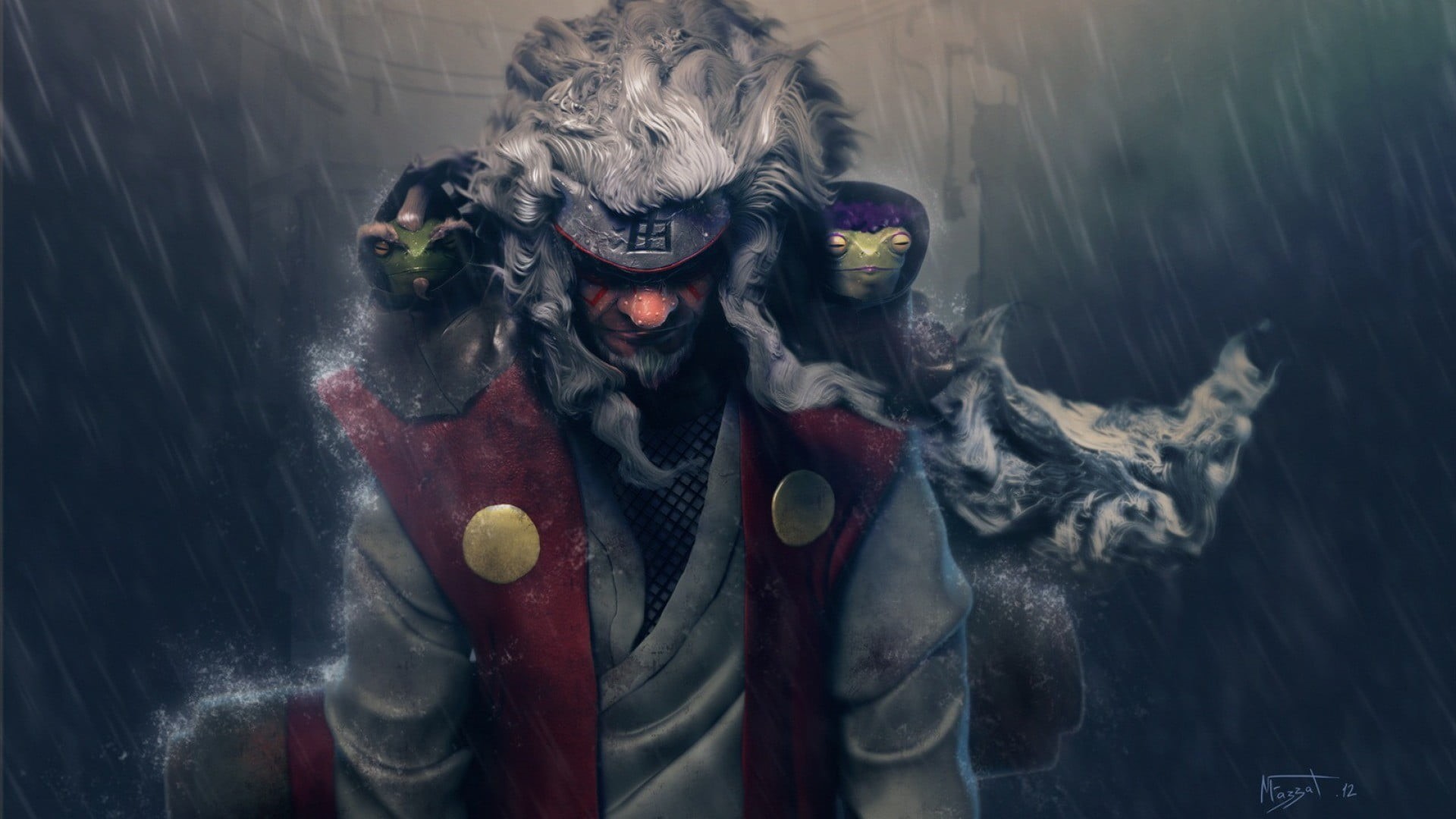 human Face, no people, Naruto Shippuuden, Jiraiya, day, illustration, digital art, people, sage, one Person, 1080P, indoors, realistic, ninjas, mammal, HD Wallpaper