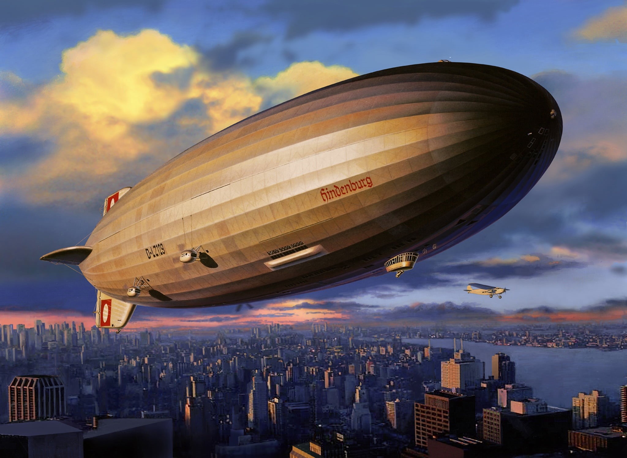 1080P, The Hindenburg, Germany, LZ 129, The airship, HD Wallpaper