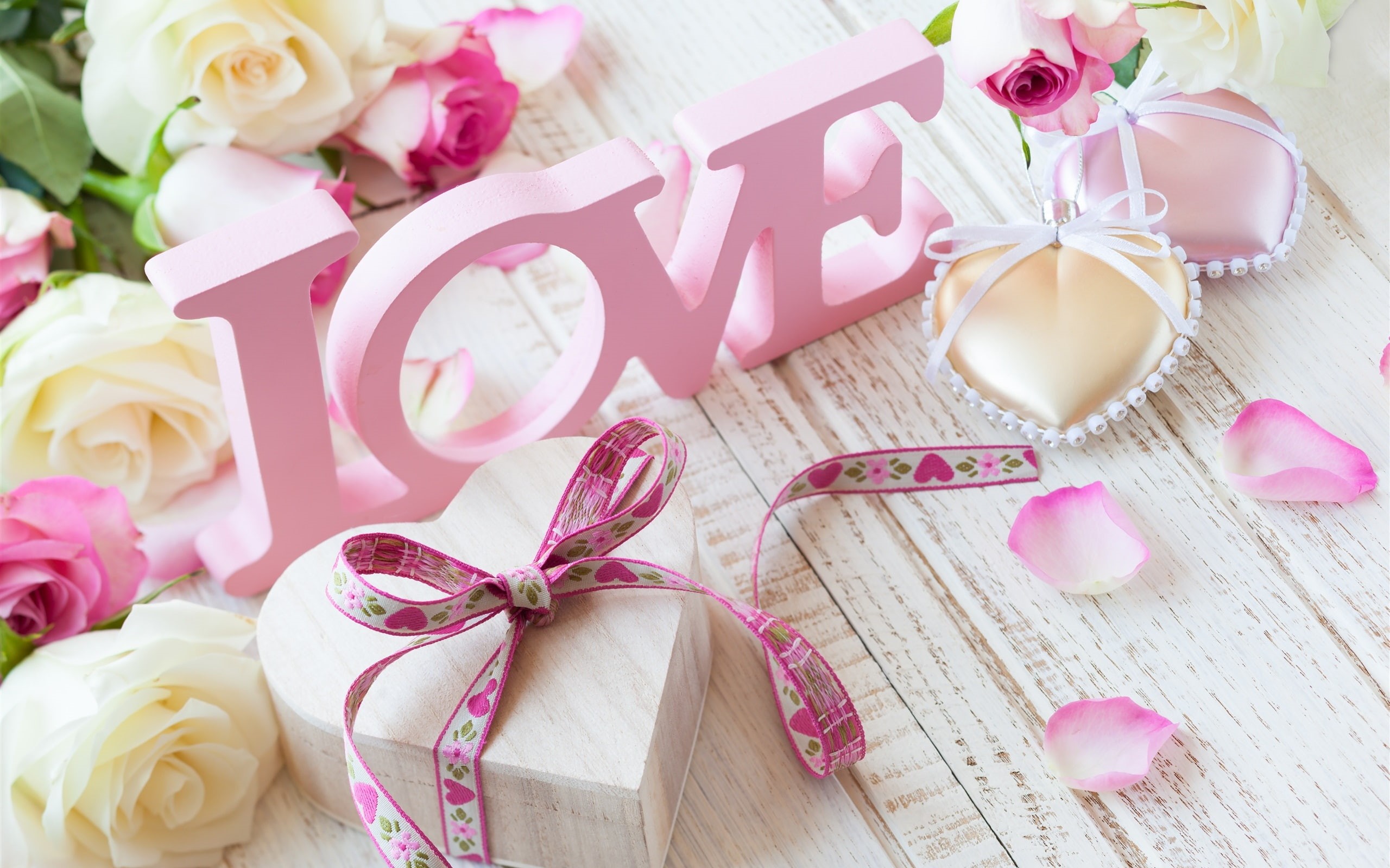 Flowers, Pink, Roses, 2K, Love, Day, s, Valentine, HD Wallpaper