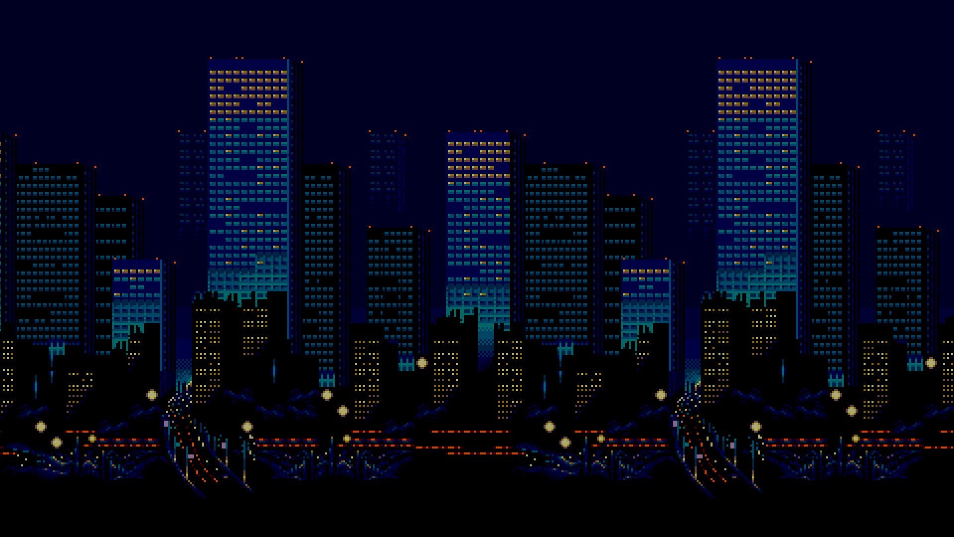 Streets of Rage, 1080P, Bit, 1920x1080 px, Pixel Art, city, Sega, HD Wallpaper