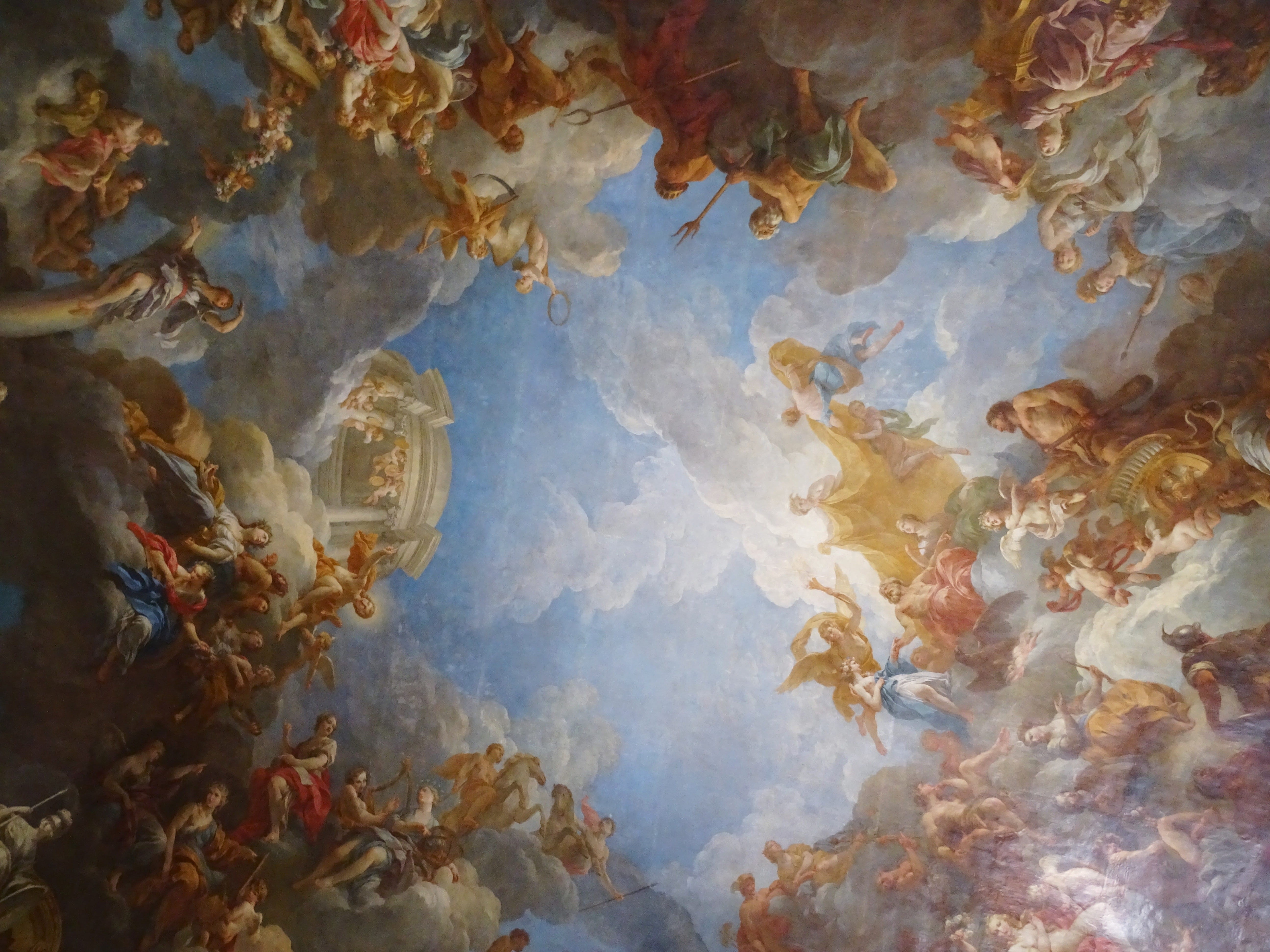 tranquility, paris, history, sky, nature, backgrounds, beauty in nature, royal, day, low angle view, paris france, scenics - nature, cloud - sky, ceiling, HD Wallpaper