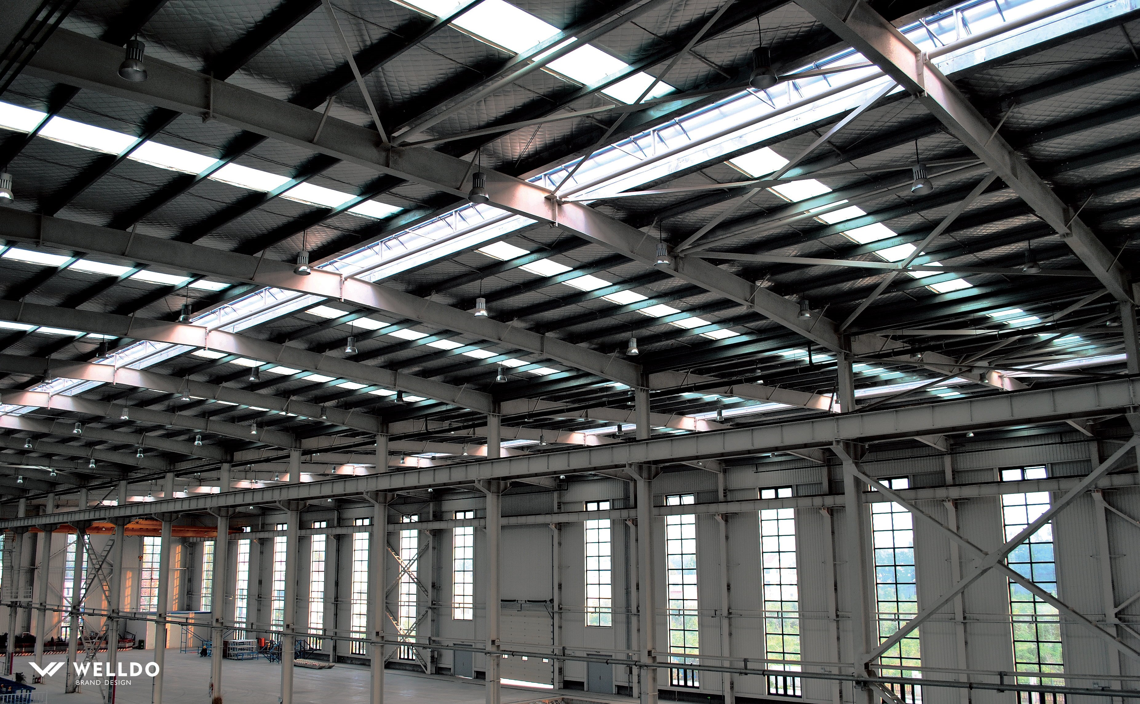 illuminated, pattern, industry, architecture, roof beam, lighting equipment, structure, business, built structure, roof, ceiling, transportation, factory, HD Wallpaper
