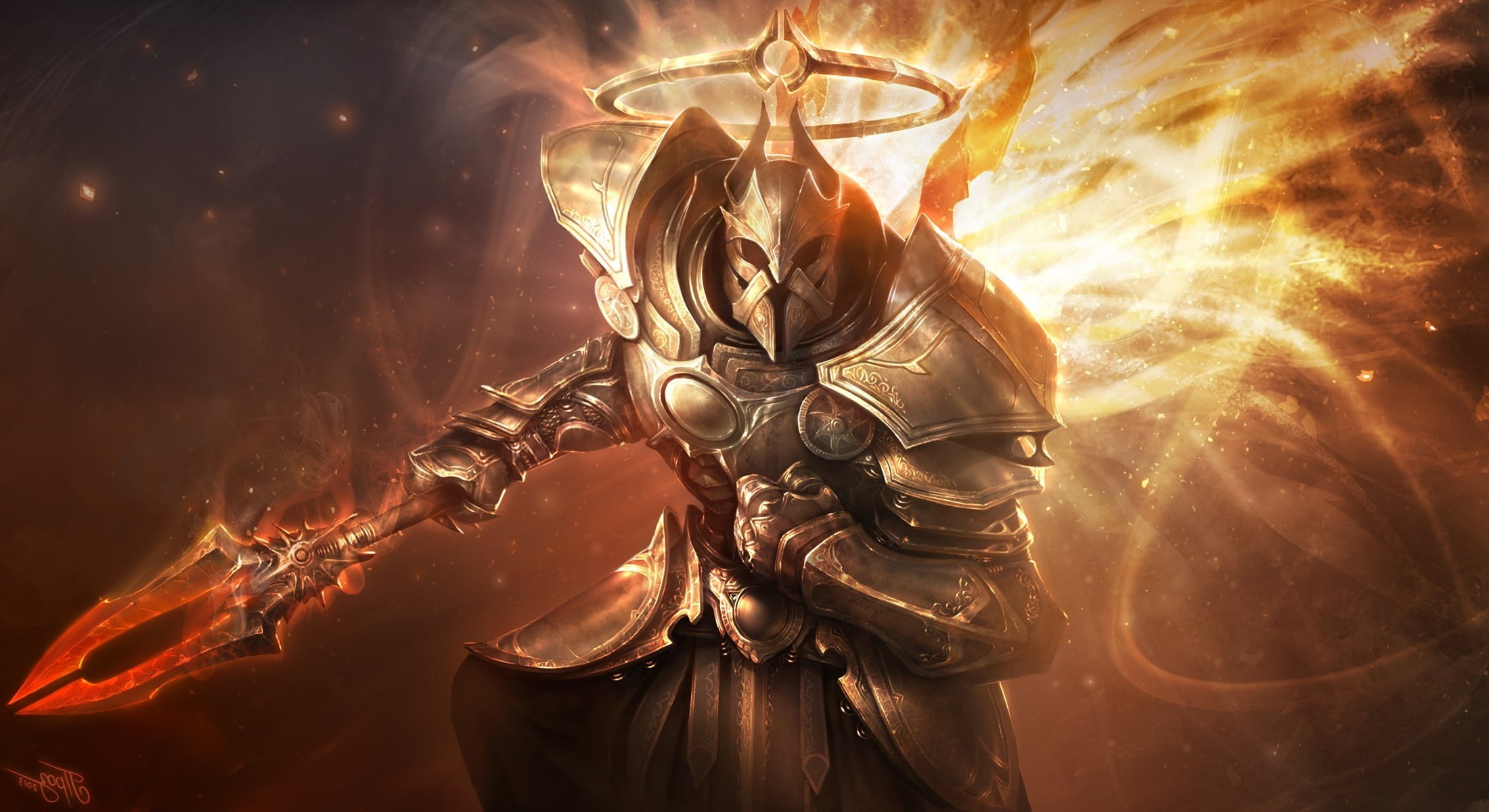 1080P, close-up, warning sign, flame, communication, Diablo III, sign, nature, Diablo, men, protection, waist up, obscured face, motion, headwear, adult, HD Wallpaper