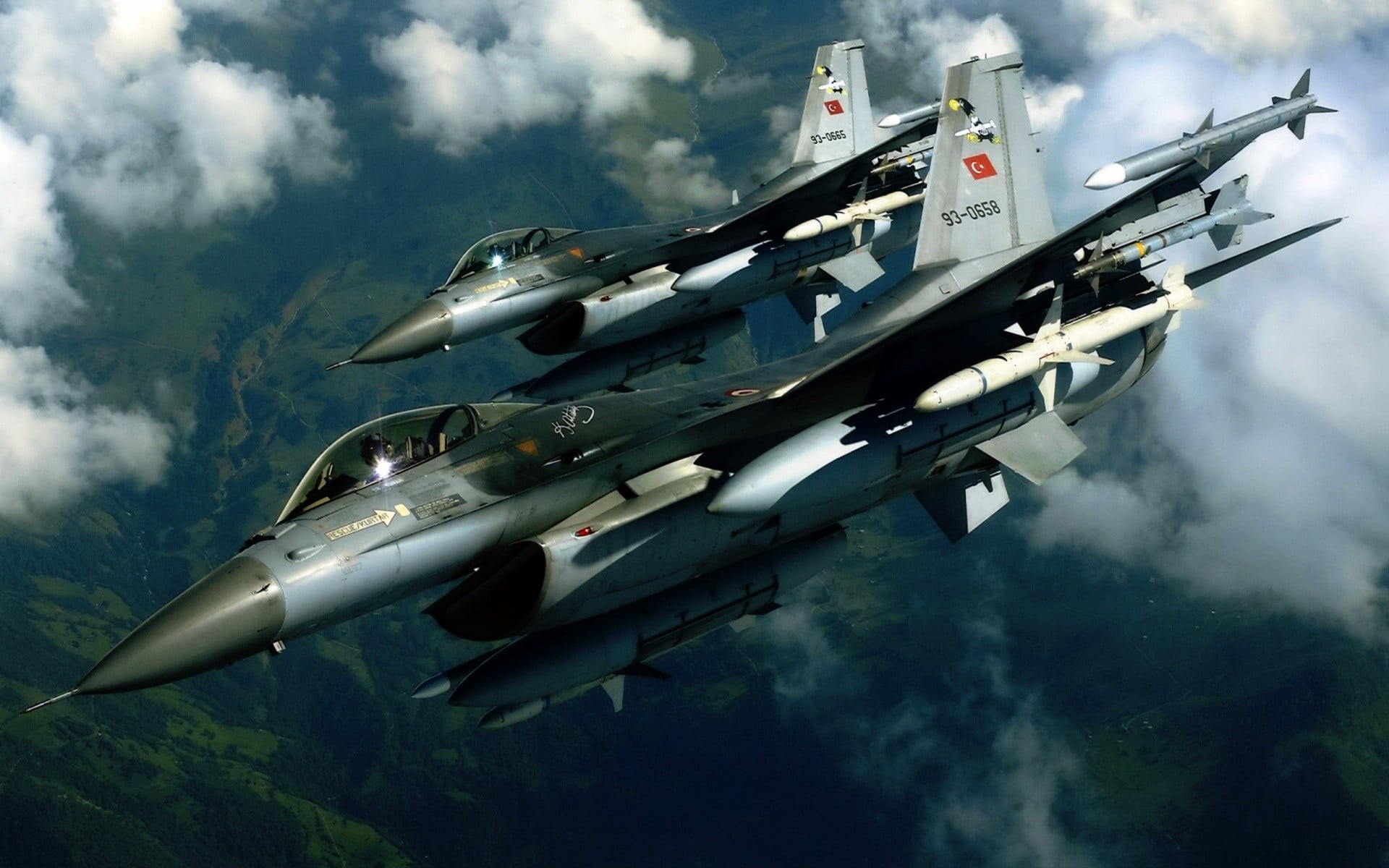 military, military aircraft, gray, no people, army, 1080P, jet fighter, General Dynamics F-16 Fighting Falcon, motion, transportation, nature, Turkish Armed Forces, HD Wallpaper