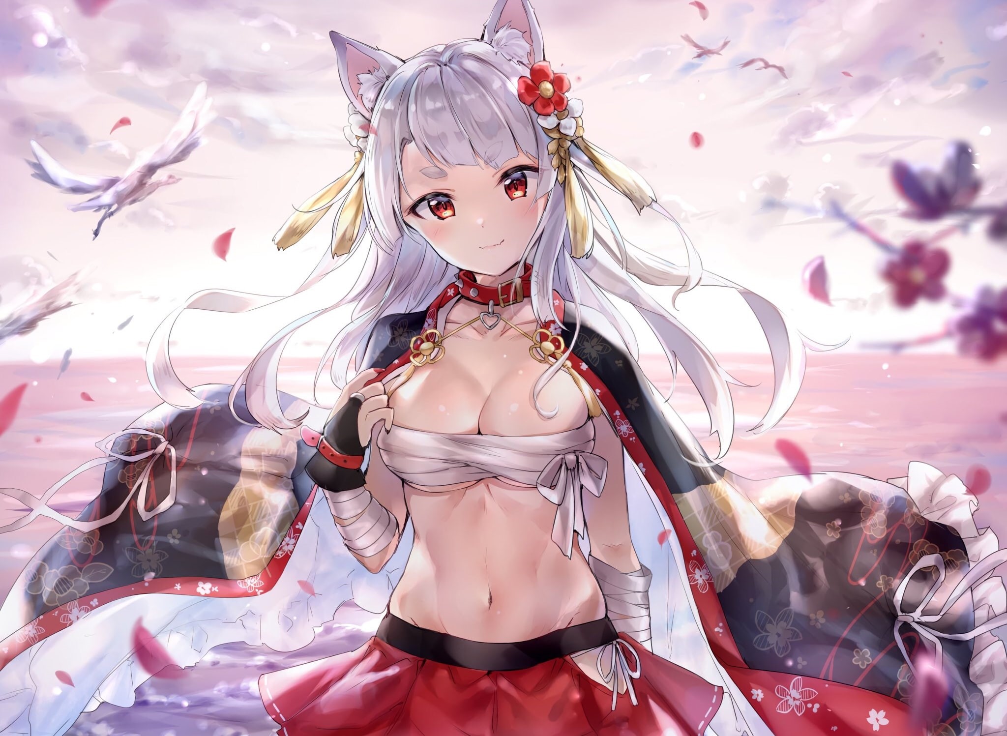 clips, Azur Lane, 1080P, anime, girl, ears, HD Wallpaper