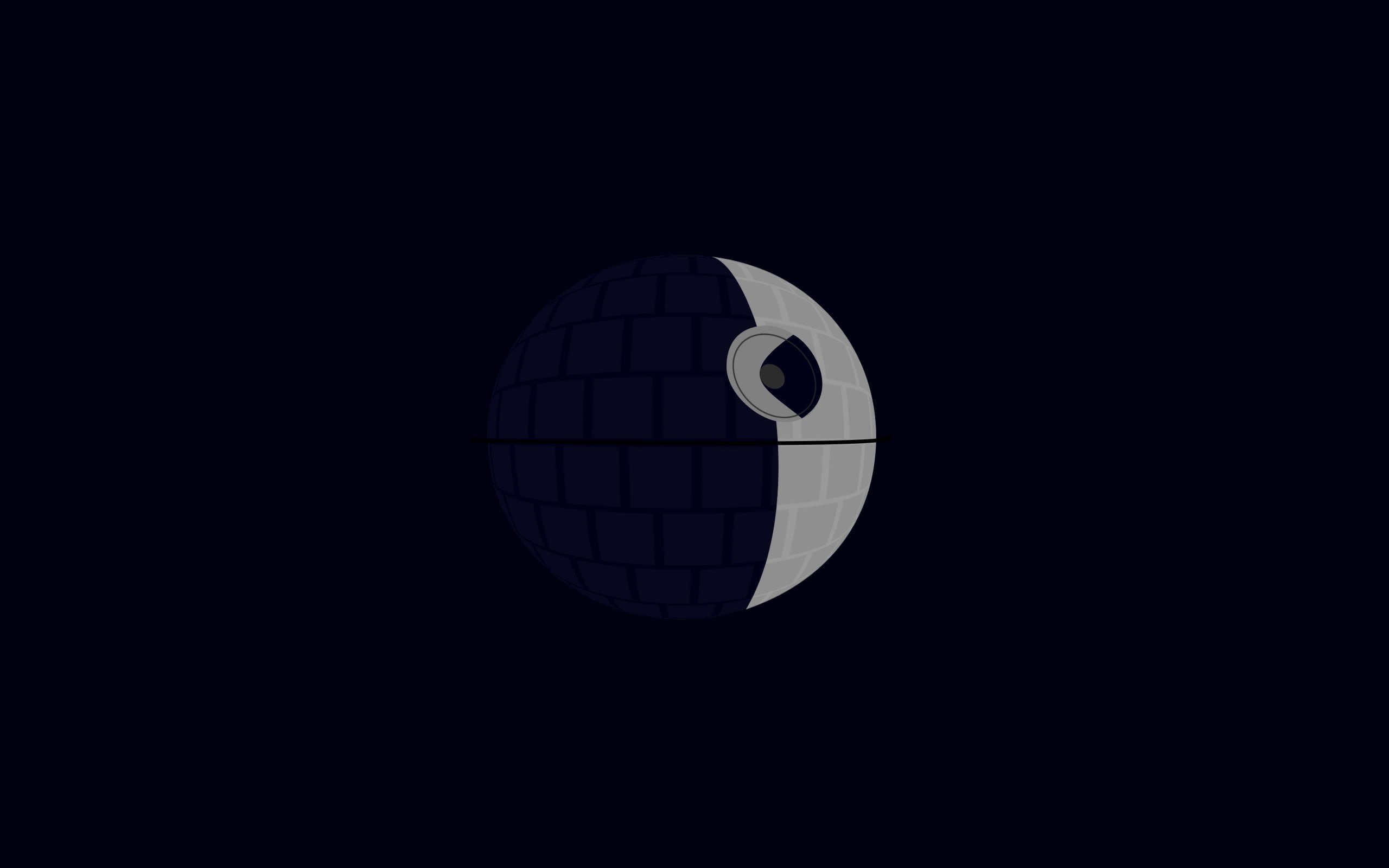 design, indoors, dark, geometric shape, Star Wars, no people, cut out, circle, clip, low angle view, sport, minimalism, art, mid-air, night, round, 2K, HD Wallpaper