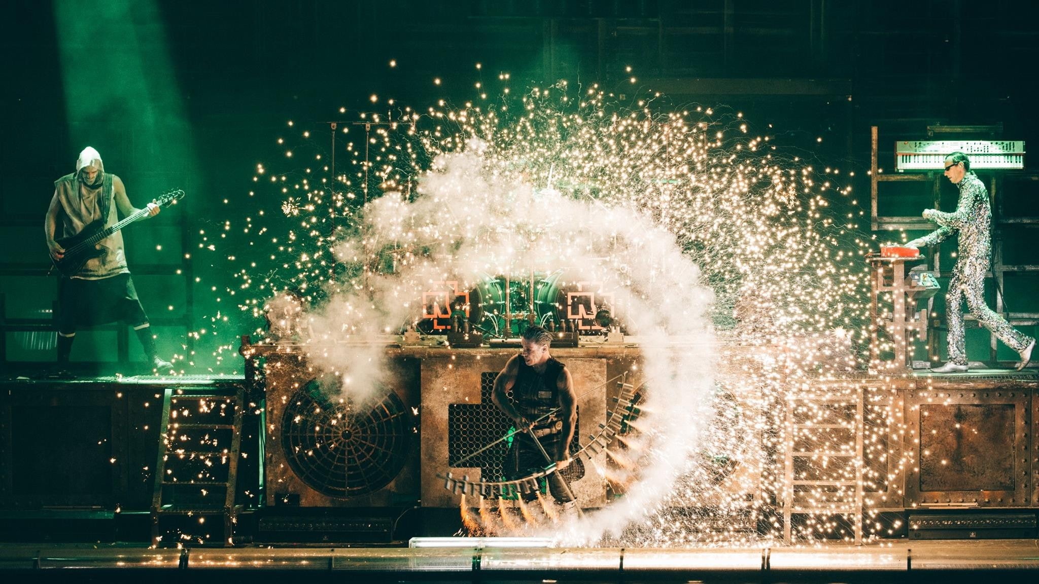 motion, firework display, illuminated, built structure, creativity, nature, smoke - physical structure, Till Lindemann, night, building exterior, arts culture and entertainment, HD Wallpaper