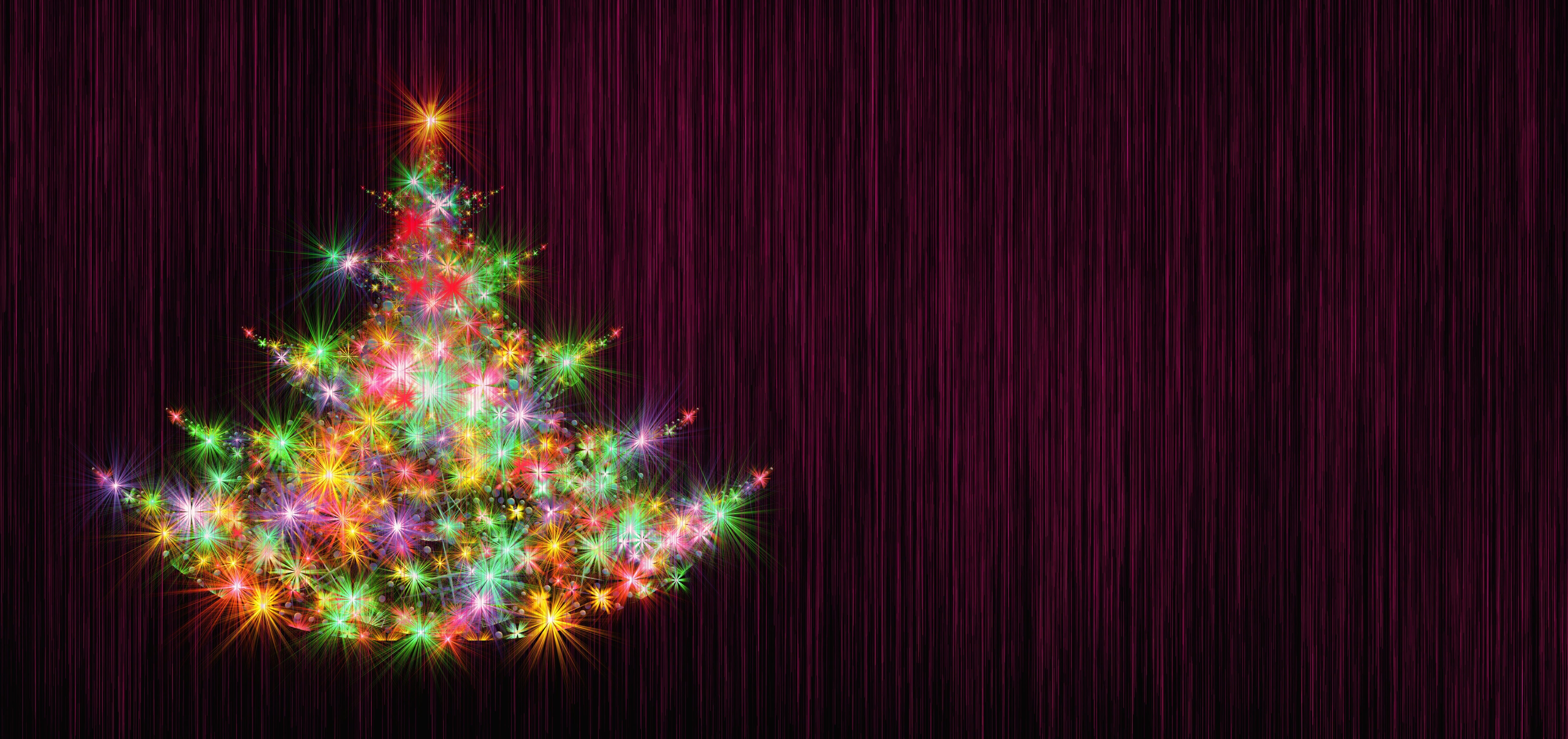 christmas greeting, tree, multi colored, joy, christmas decoration, lighting, holiday - event, feast of love, lights, december, black, advent, event, snowflakes, HD Wallpaper