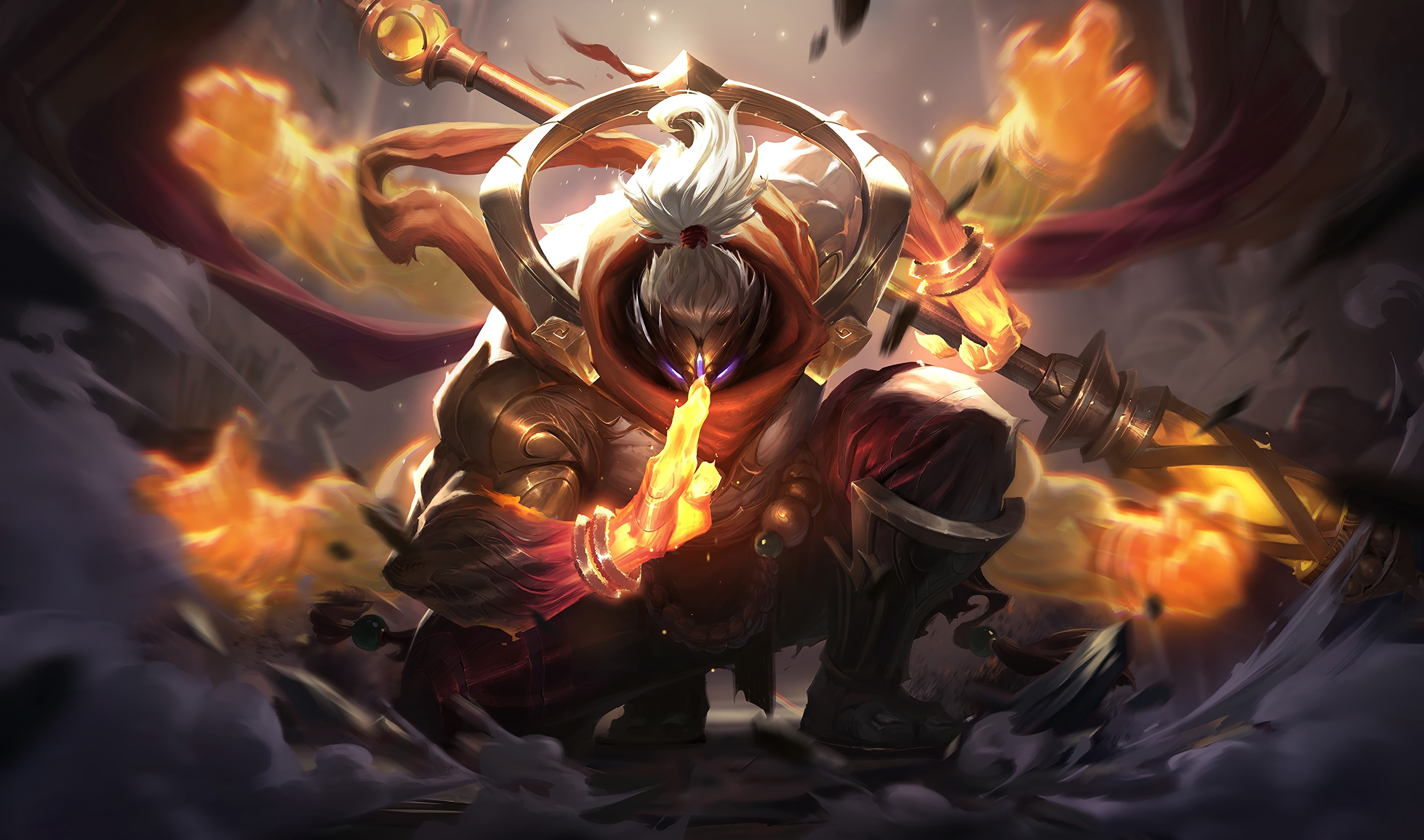 JAX, God Staff, Dust, 4K, Staff, LoL, Sitting, League Of Legends, Art, Splash, Artwork, HD Wallpaper