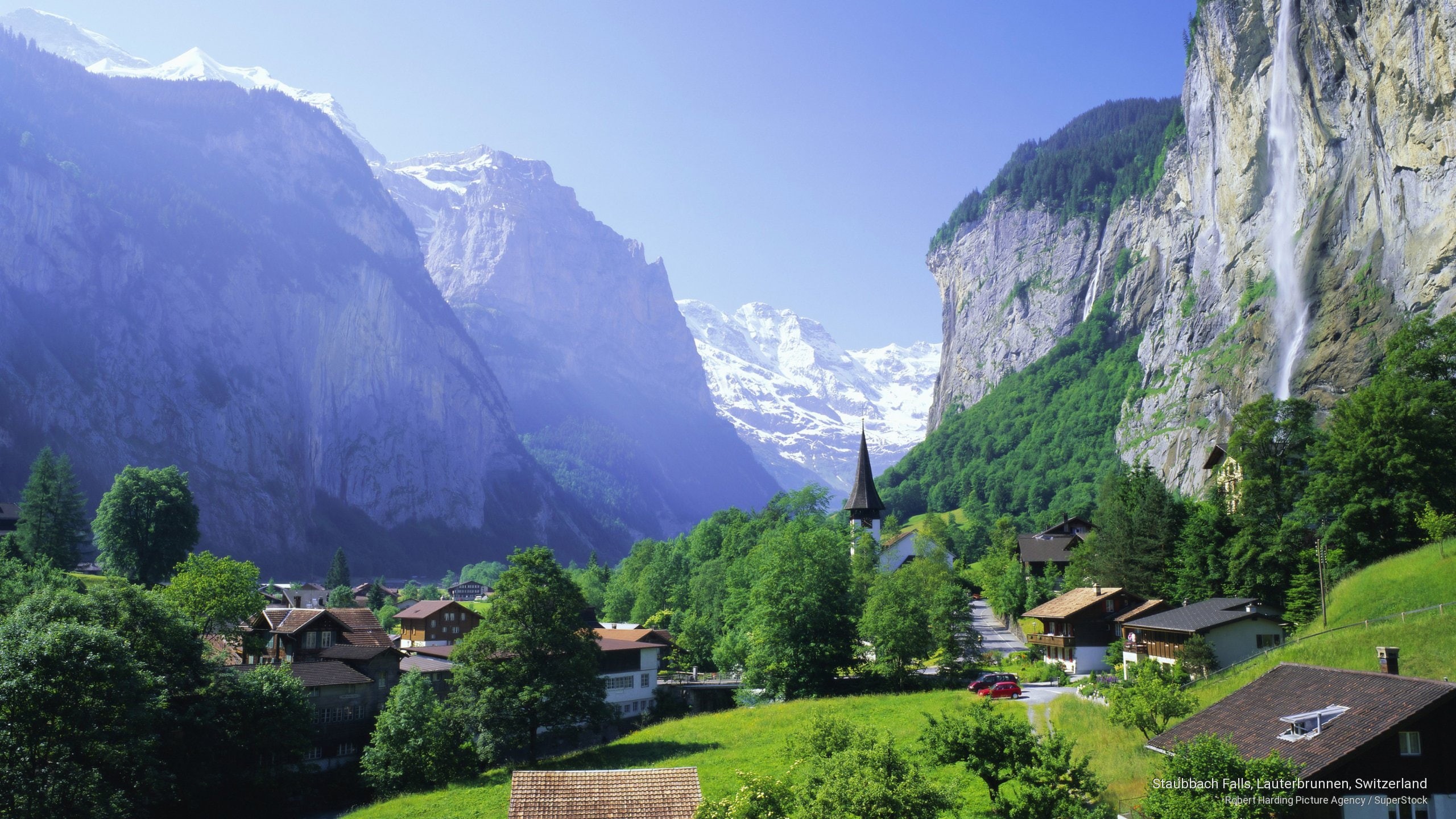 falls, lauterbrunnen, switzerland, 2K, Europe, staubbach, HD Wallpaper