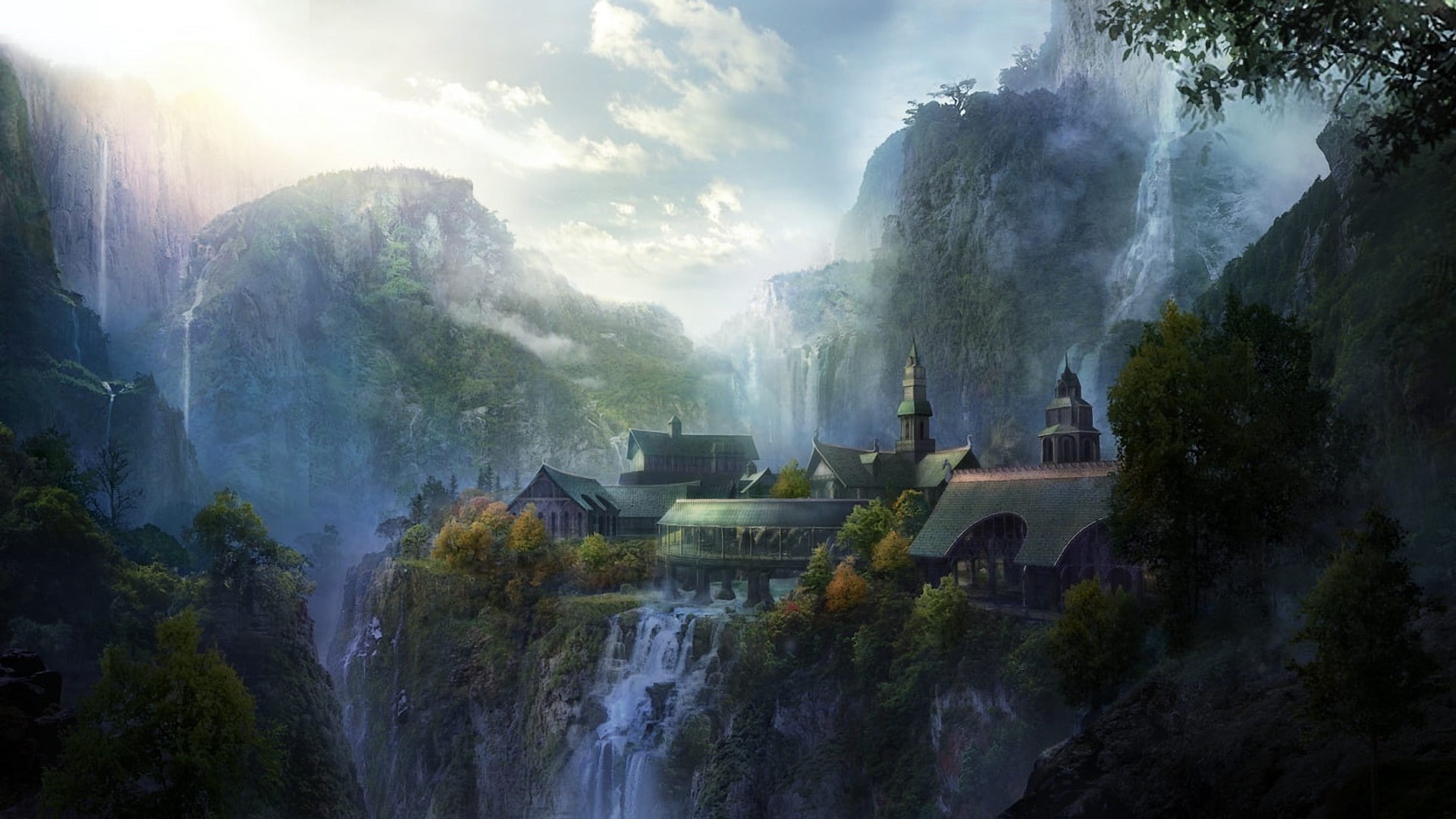 fantasy Art, Rivendell, 1080P, HD Wallpaper
