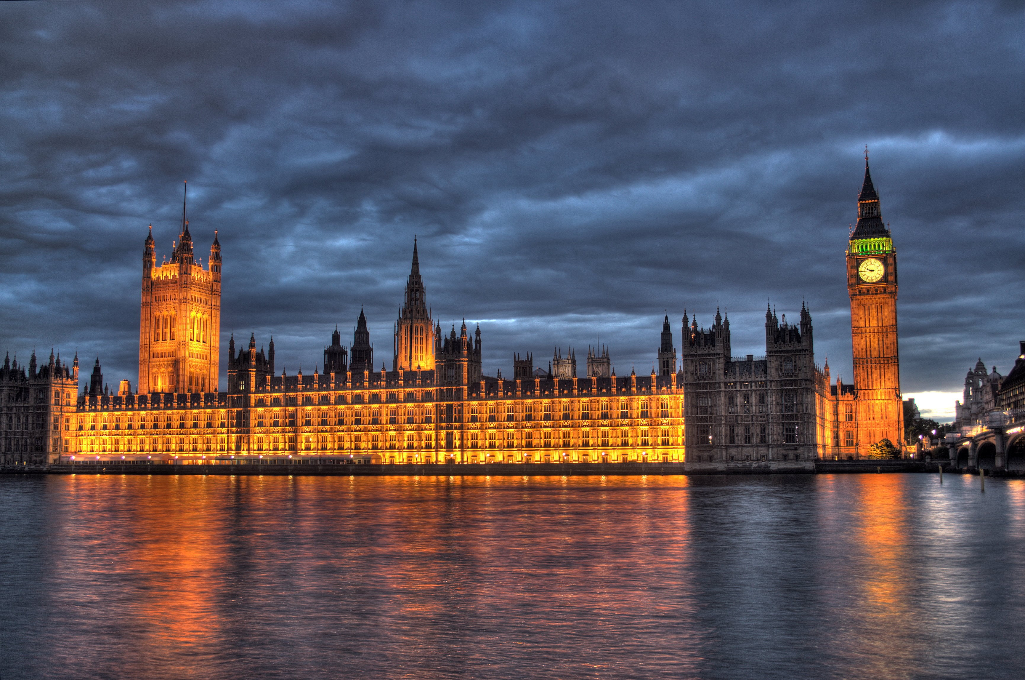london - England, architecture, Parliament  UK, 2K, river, Thames, uK, Photomatix, famous Place, clock, government, Damn, Big Ben, I Wish, cityscape, night, HD Wallpaper