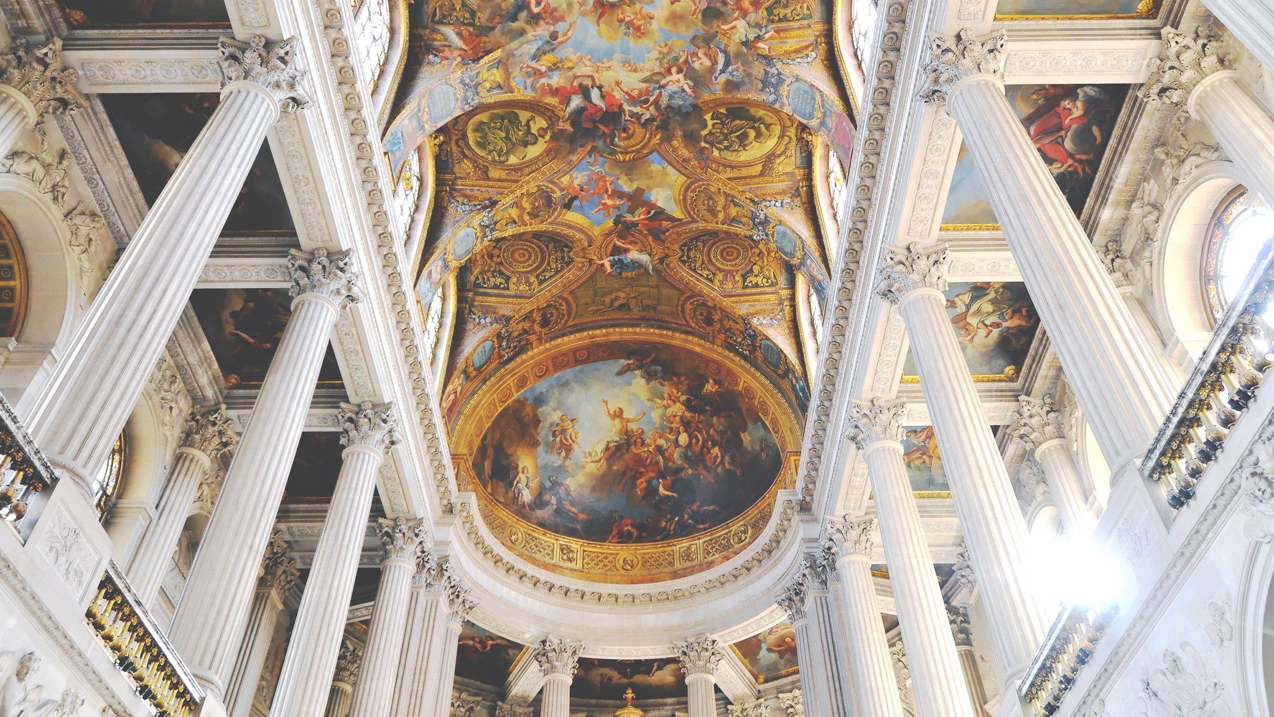 Château de Versailles, palace, marble, 2K, gold, murales, HD Wallpaper