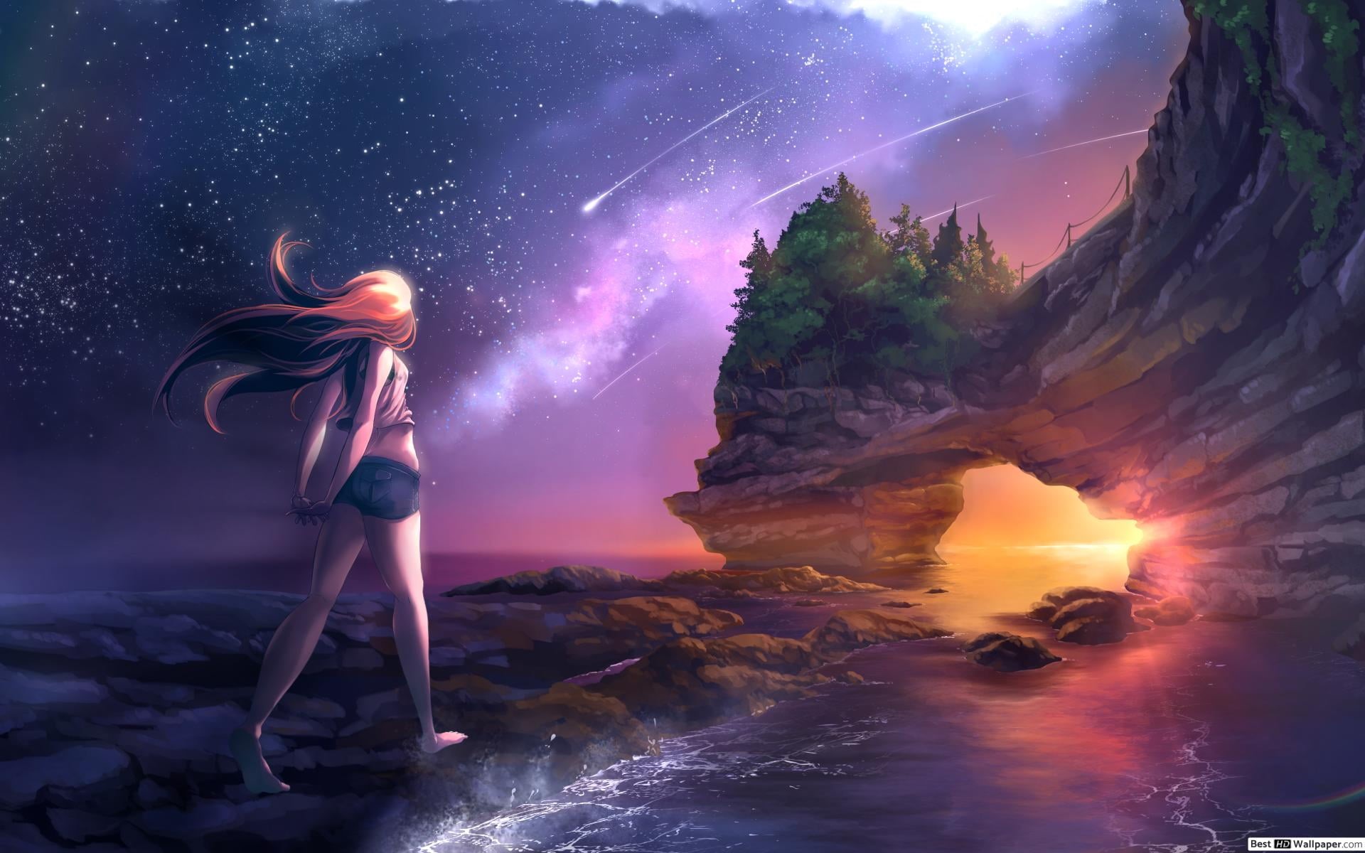 starscape, landscape, paysage, 1080P, skyscape, HD Wallpaper