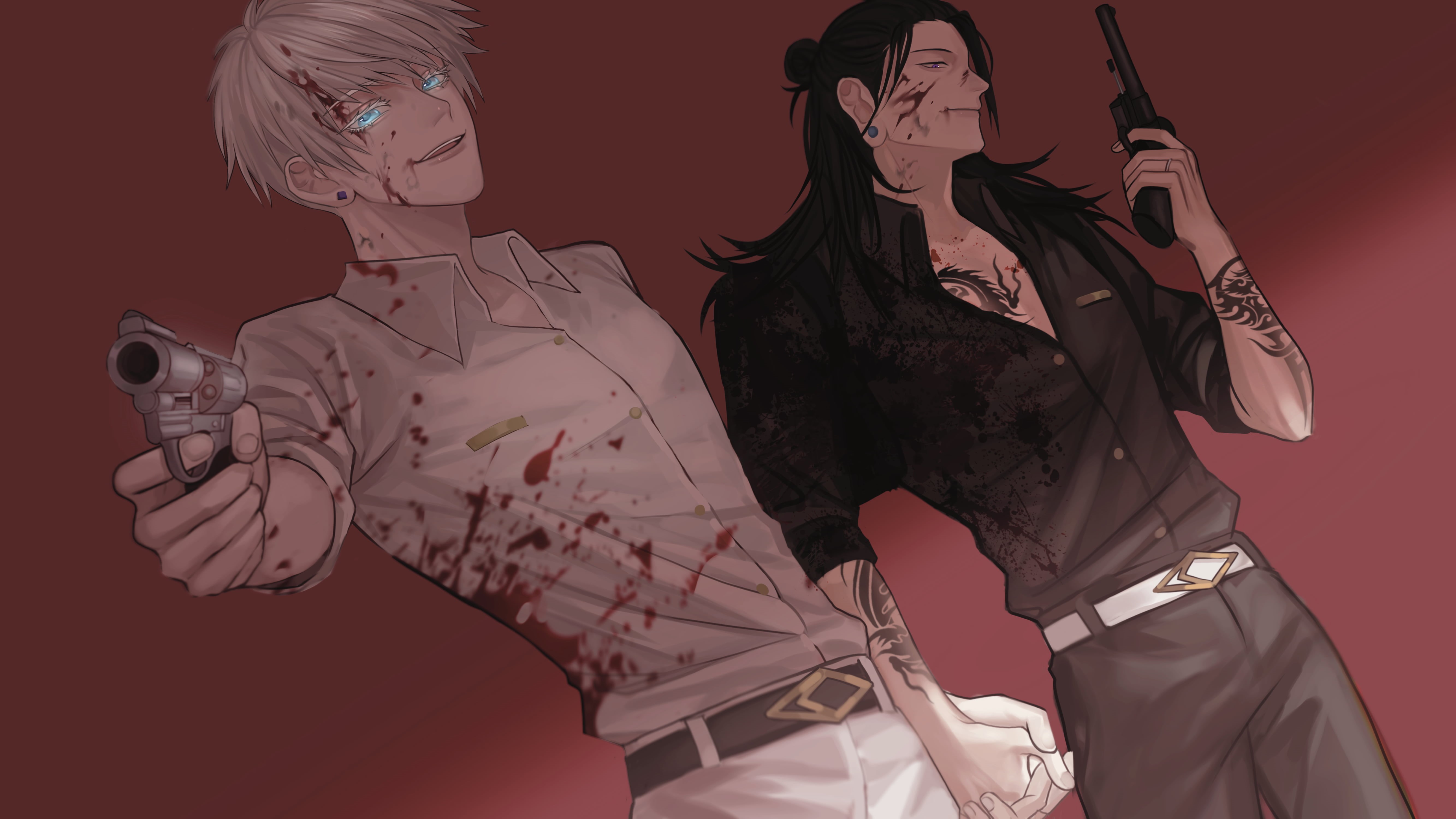 anime boys, 5K, Suguru Geto, Satoru Gojo, HD Wallpaper
