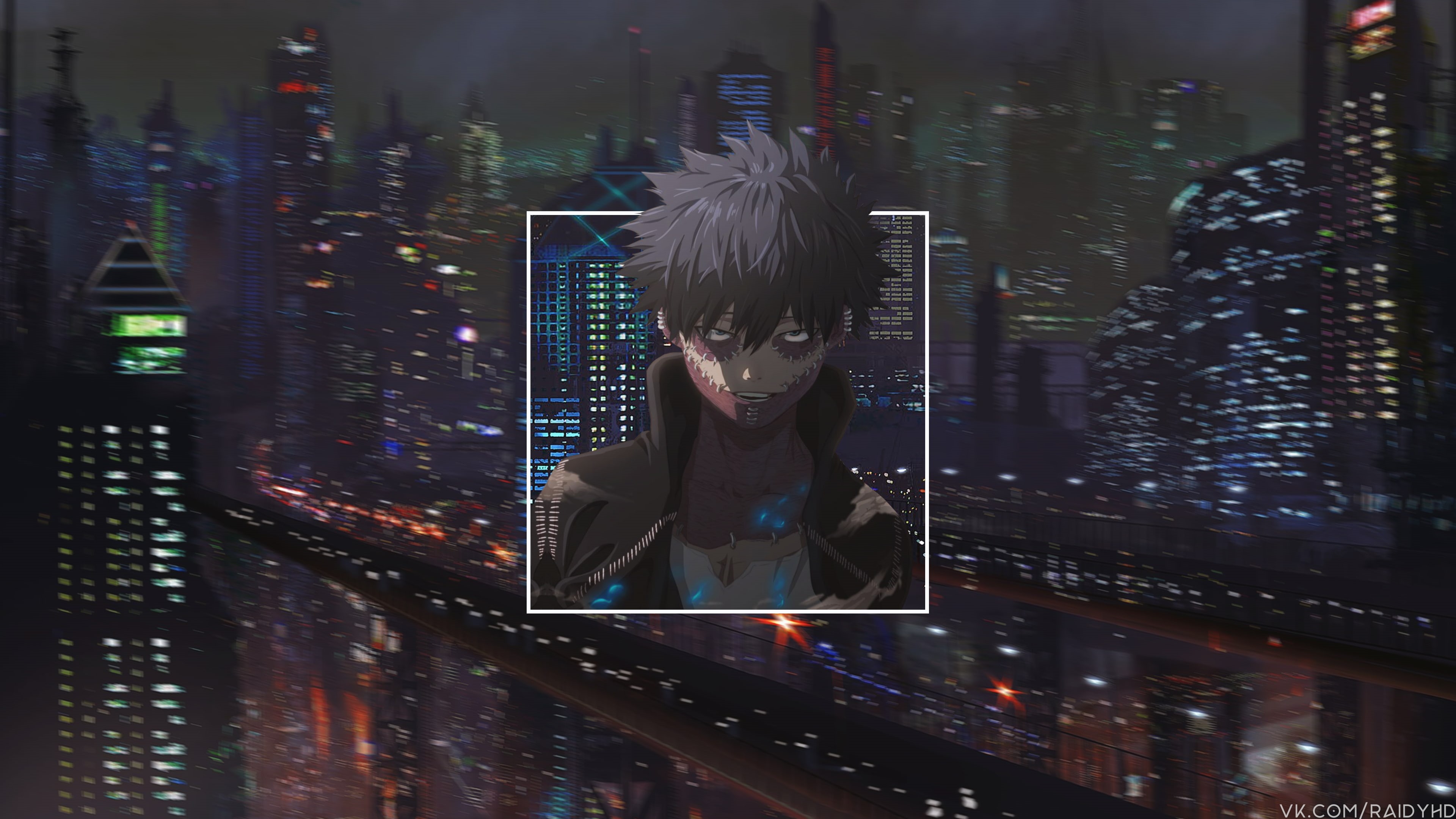 picture-in-picture, anime boys, 4K, Dabi, anime, HD Wallpaper