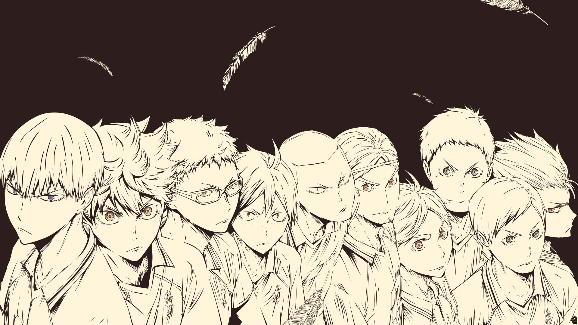 Haikyū!!, Kōshi Sugawara, Asahi Azumane, Daichi Sawamura, Haikyu!!, Shōyō Hinata, Anime, Yū Nishinoya, Tadashi Yamaguchi, 1080P, Tobio Kageyama, Chikara Ennoshita, HD Wallpaper