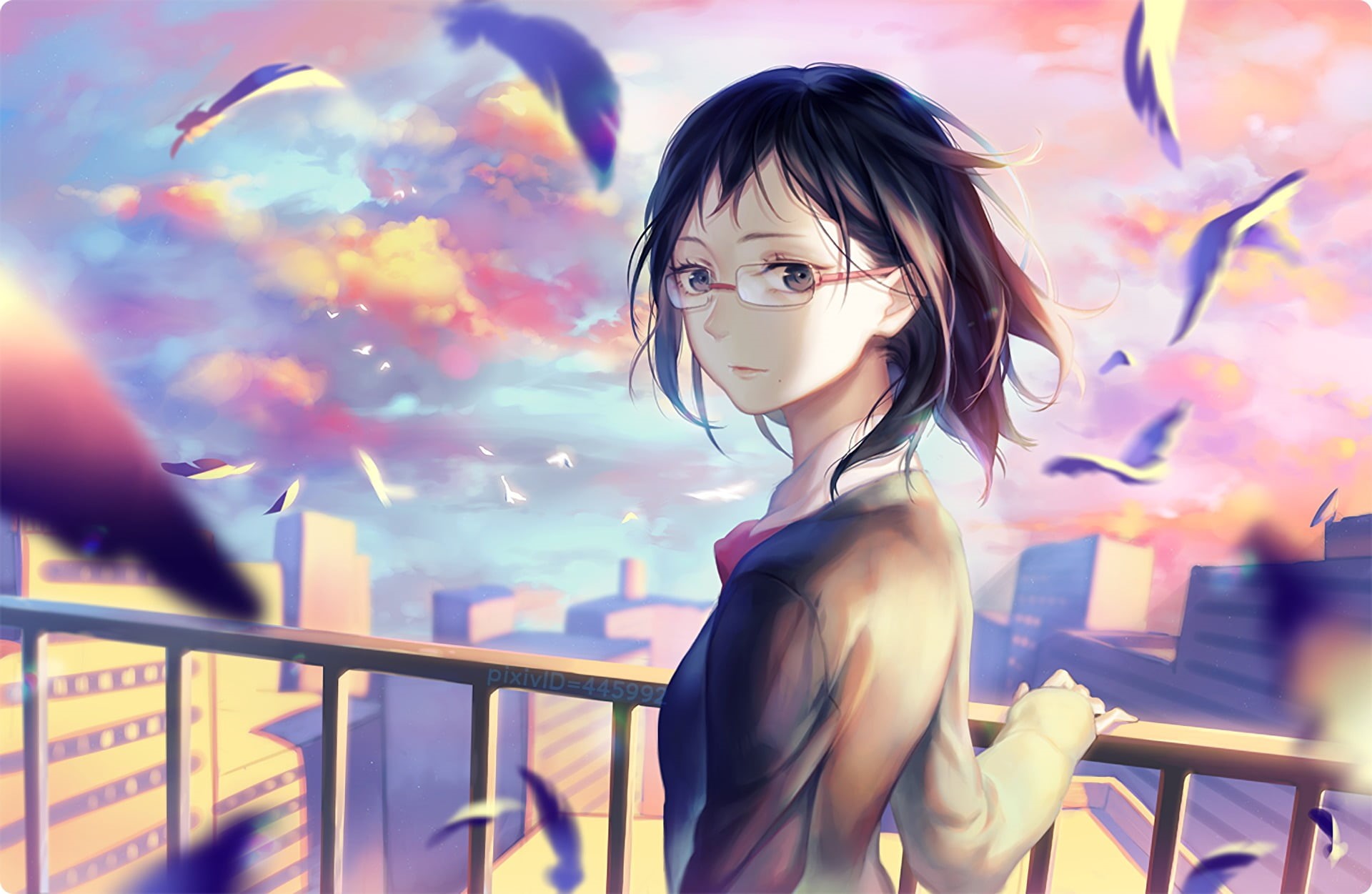 young women, casual clothing, portrait, women, contemplation, standing, hairstyle, Shimizu Kiyoko, bangs, 1080P, beautiful woman, anime girls, digital composite, HD Wallpaper