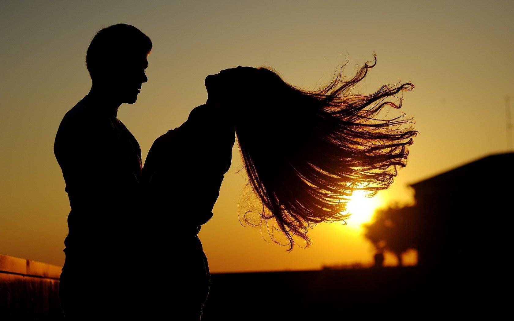 girl, 720P, couple, sunset, boy, love, HD Wallpaper