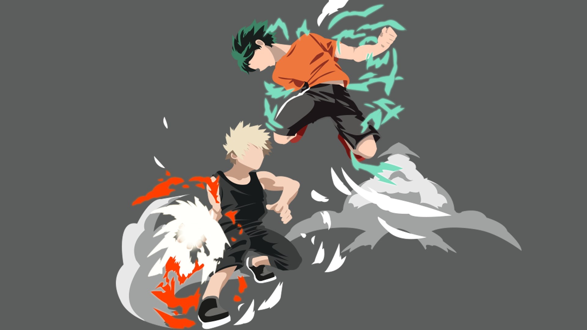 Katsuki Bakugou, 1080P, My Hero Academia, Anime, Izuku Midoriya, HD Wallpaper