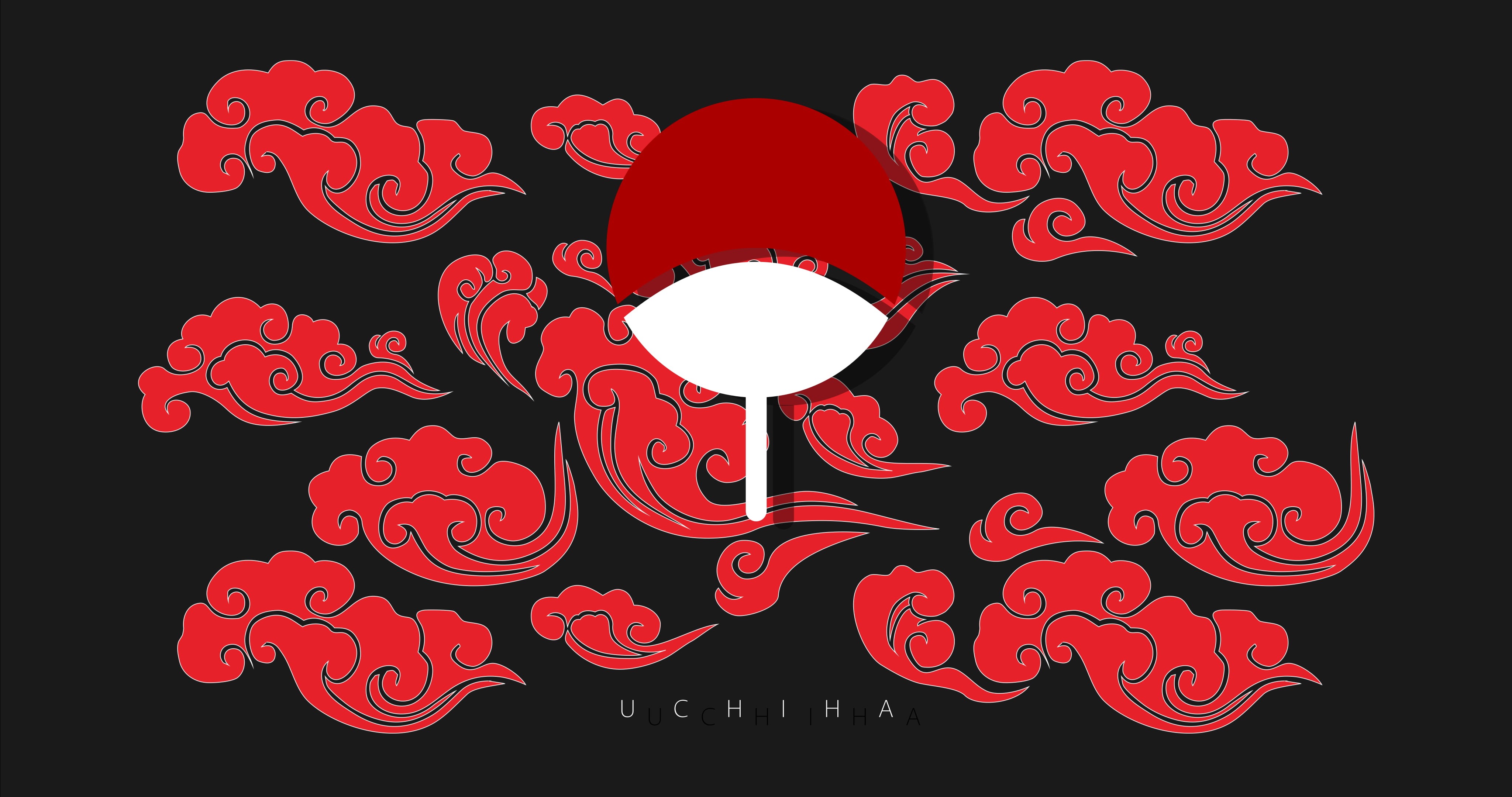 crest, 4K, clouds, Naruto (anime), Uchiha clan, anime, HD Wallpaper