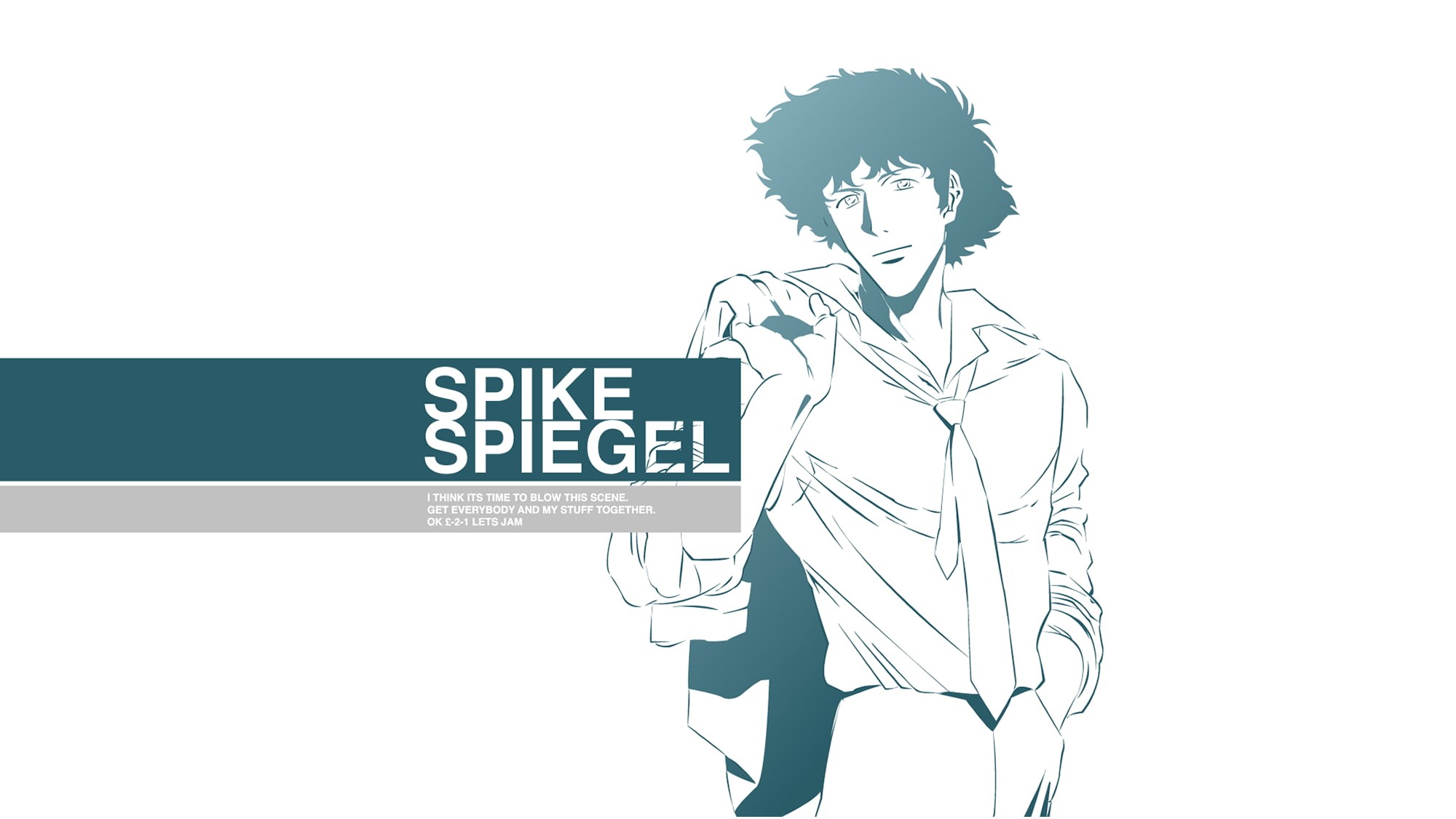 young adult, anime, standing, front view, technology, Spike Spiegel, lifestyles, one person, anime boys, casual clothing, business person, copy space, indoors, HD Wallpaper