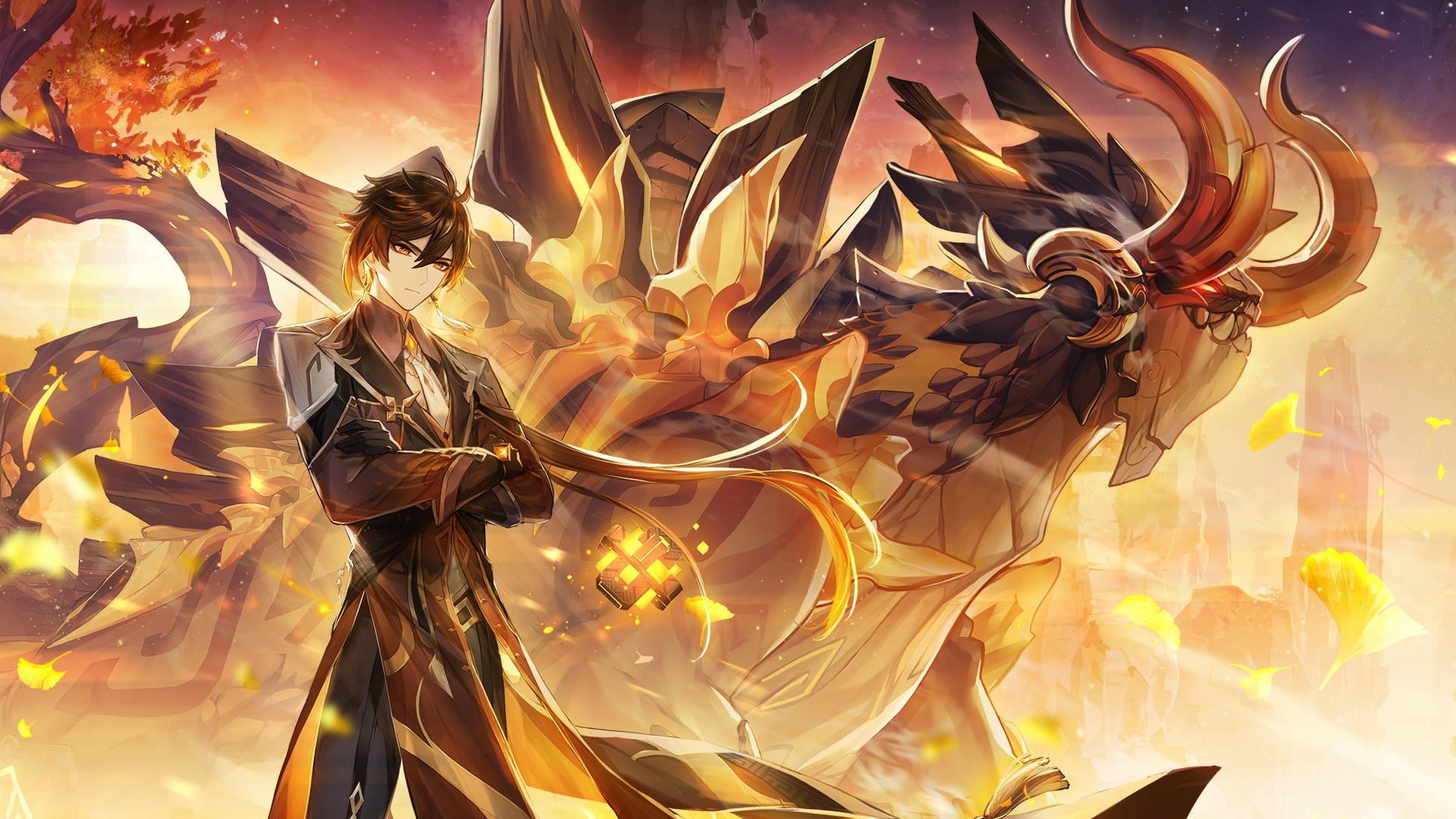 anime boys, Genshin Impact, Zhongli (Genshin Impact), 1080P, HD Wallpaper