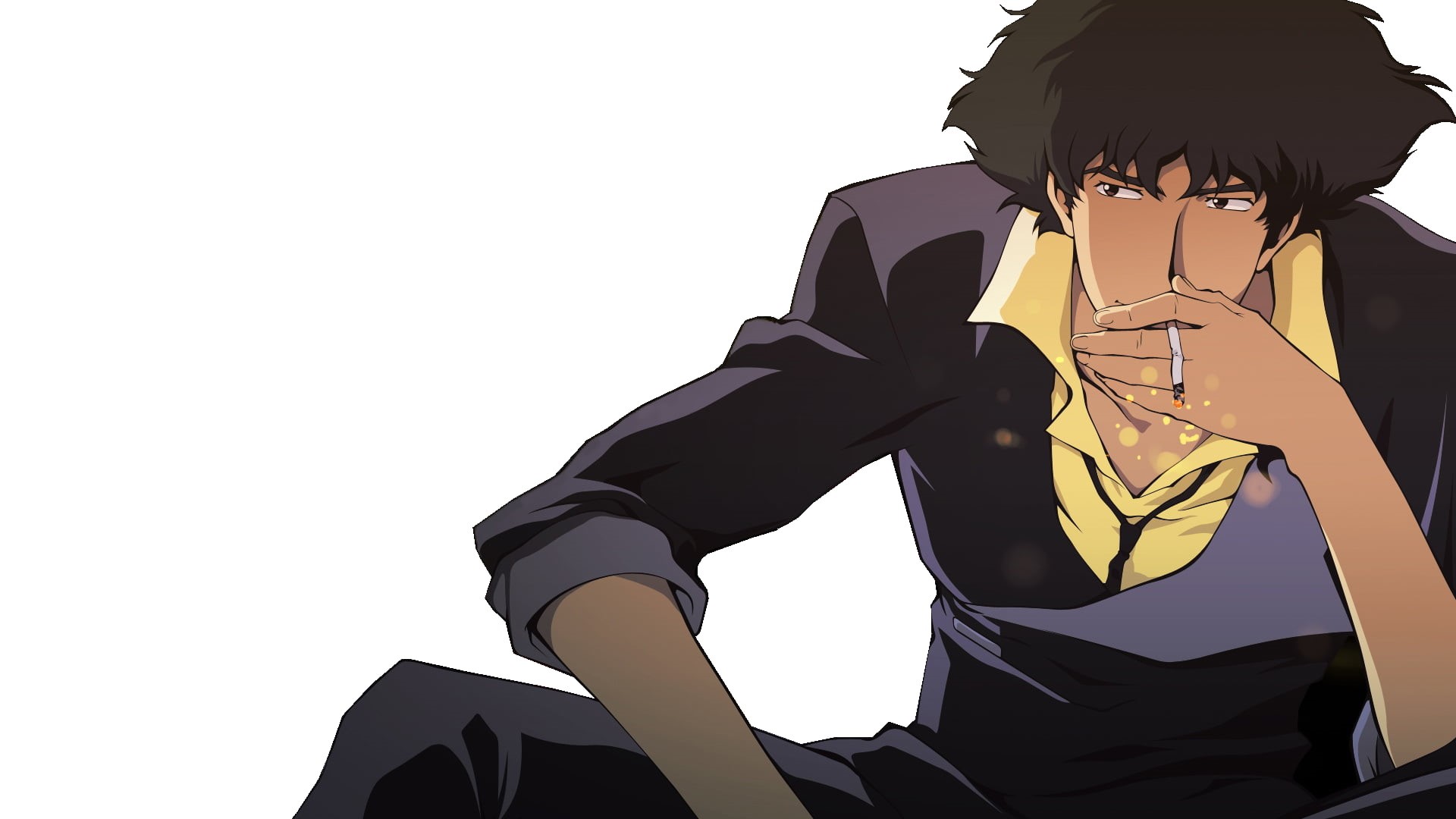 young women, bebop, women, 1080P, young adult, spigel, studio shot, looking, real people, clothing, sky, Spike Spiegel, glasses, anime boys, white background, HD Wallpaper