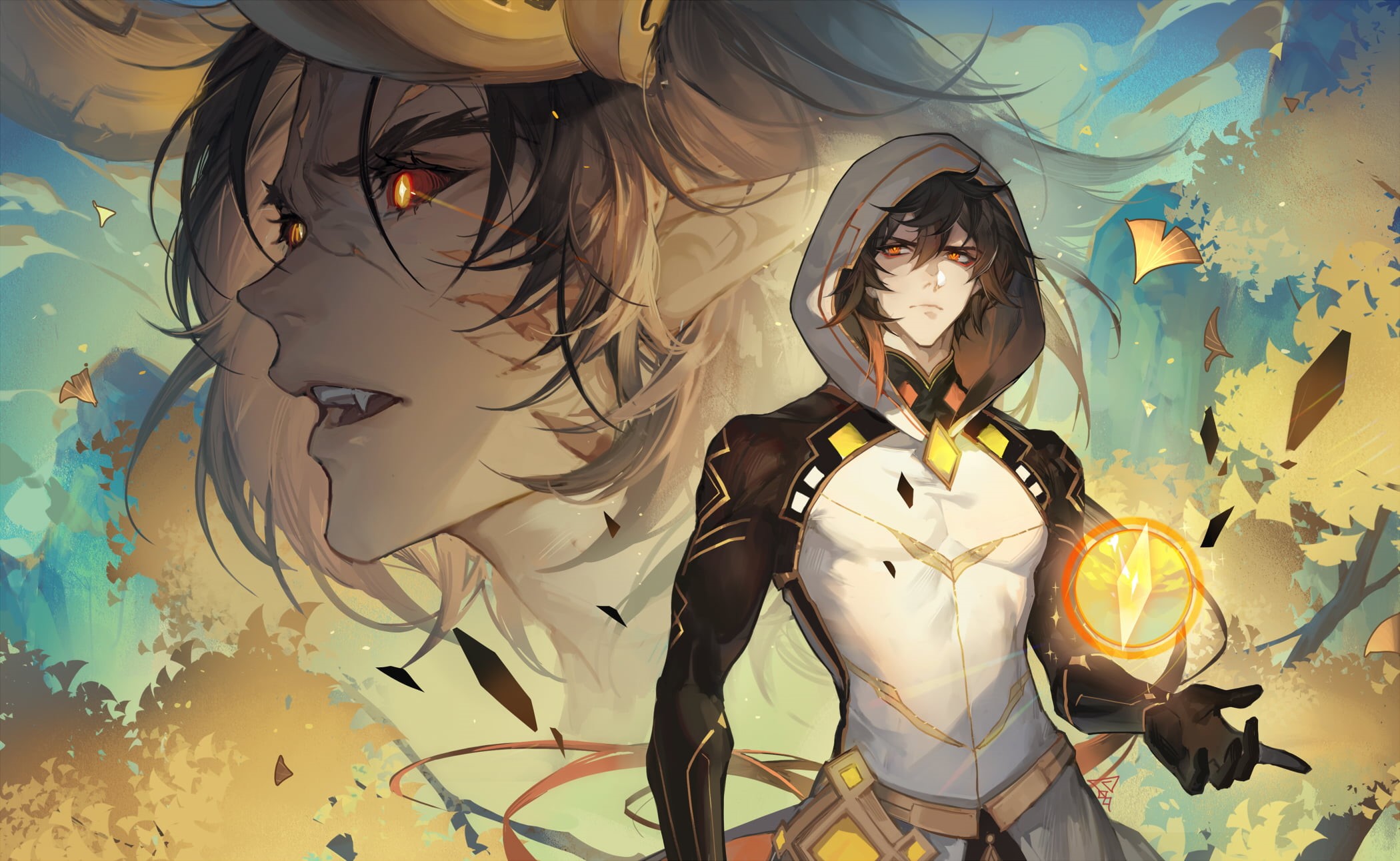 Genshin Impact, Zhongli (Genshin Impact), anime boys, 1080P, HD Wallpaper