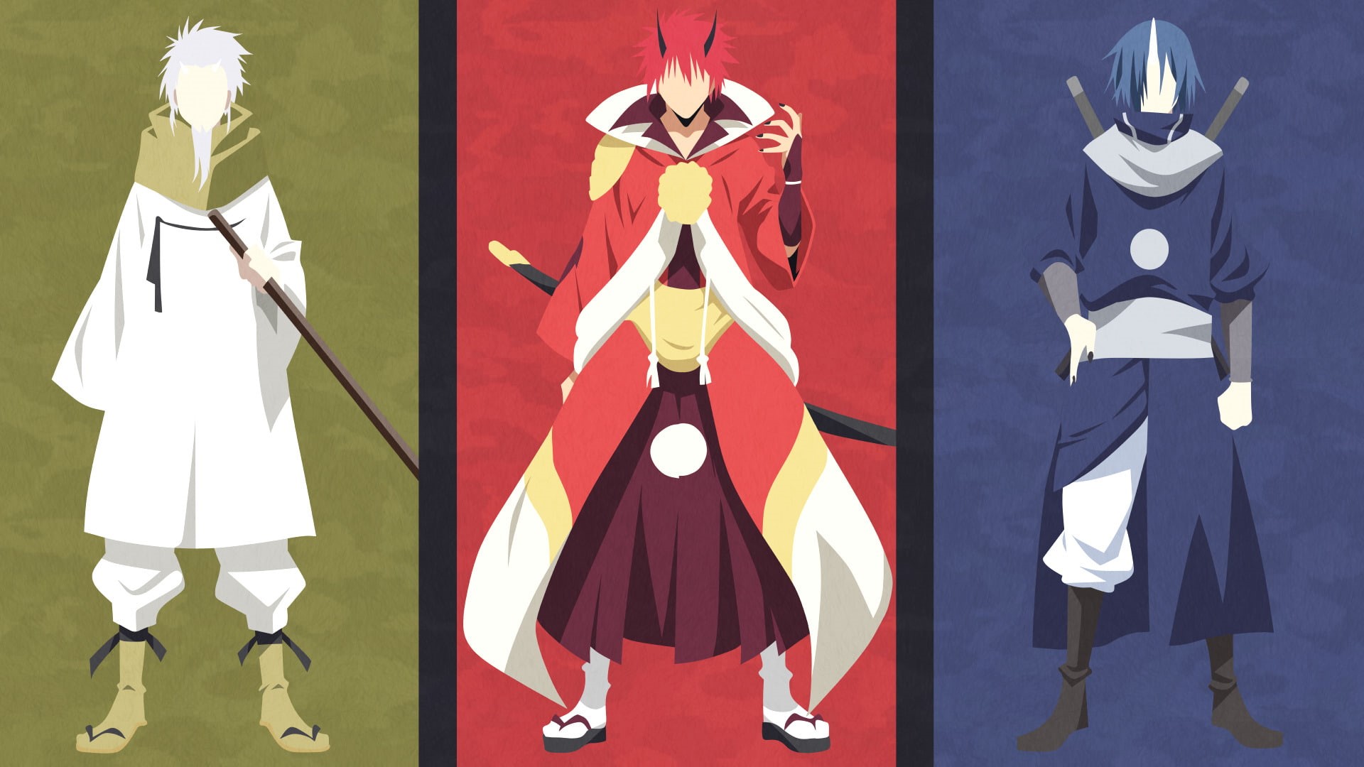Hakurou (That Time I Got Reincarnated as a Slime), Benimaru (That Time I Got Reincarnated as a Slime), That Time I Got Reincarnated as a Slime, Minimalist, HD Wallpaper