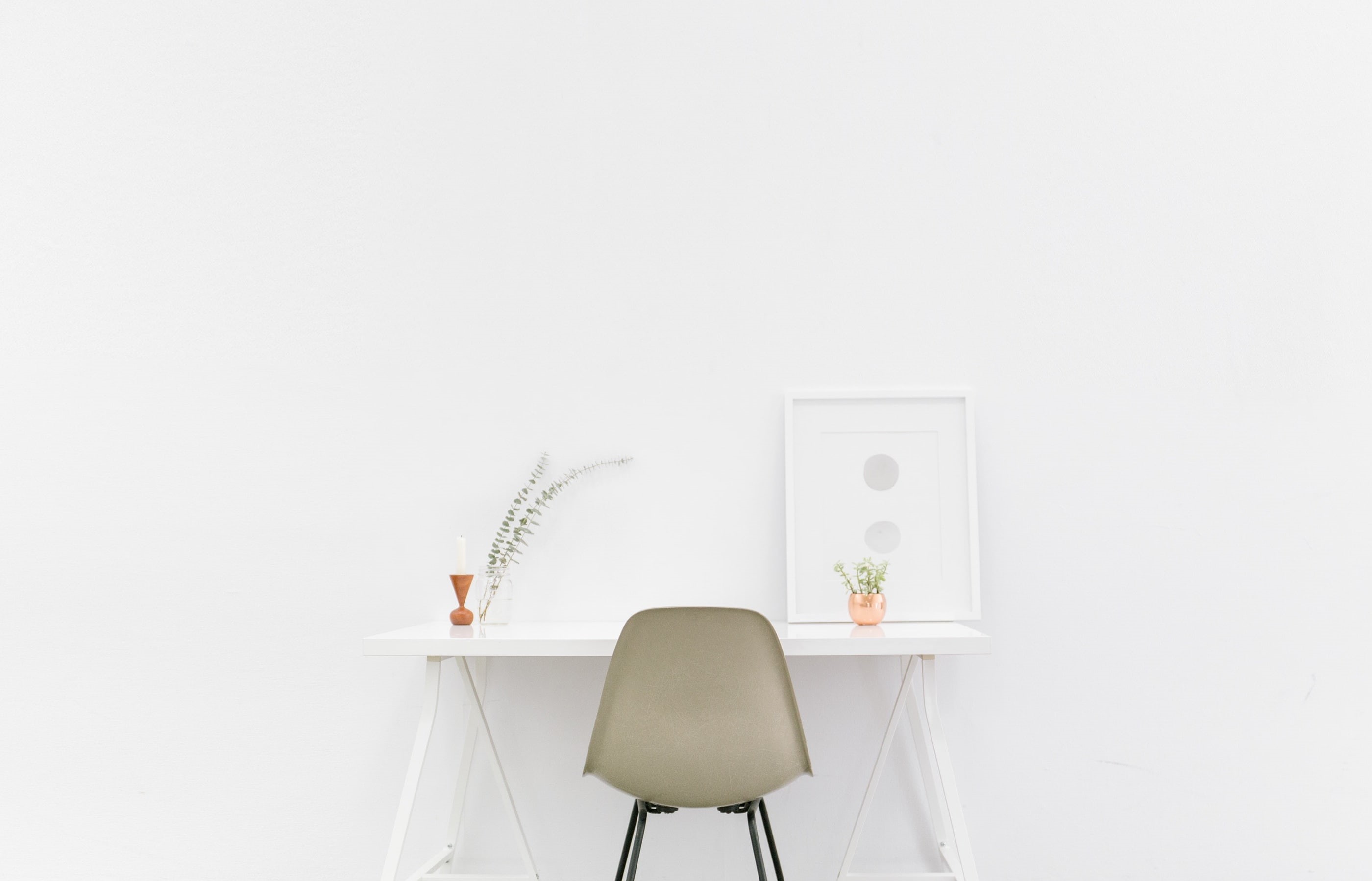 room, 2K, chair, minimalist, desk, interior, simple, minimal, HD Wallpaper