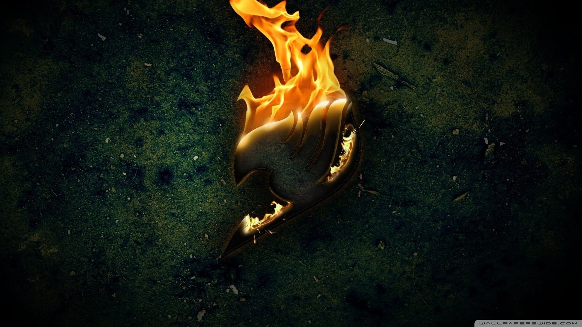 fairytail, motion, long exposure, logo, fire - natural phenomenon, Fairy Tail, close-up, flame, anime, 1080P, no people, communication, heat - temperature, HD Wallpaper