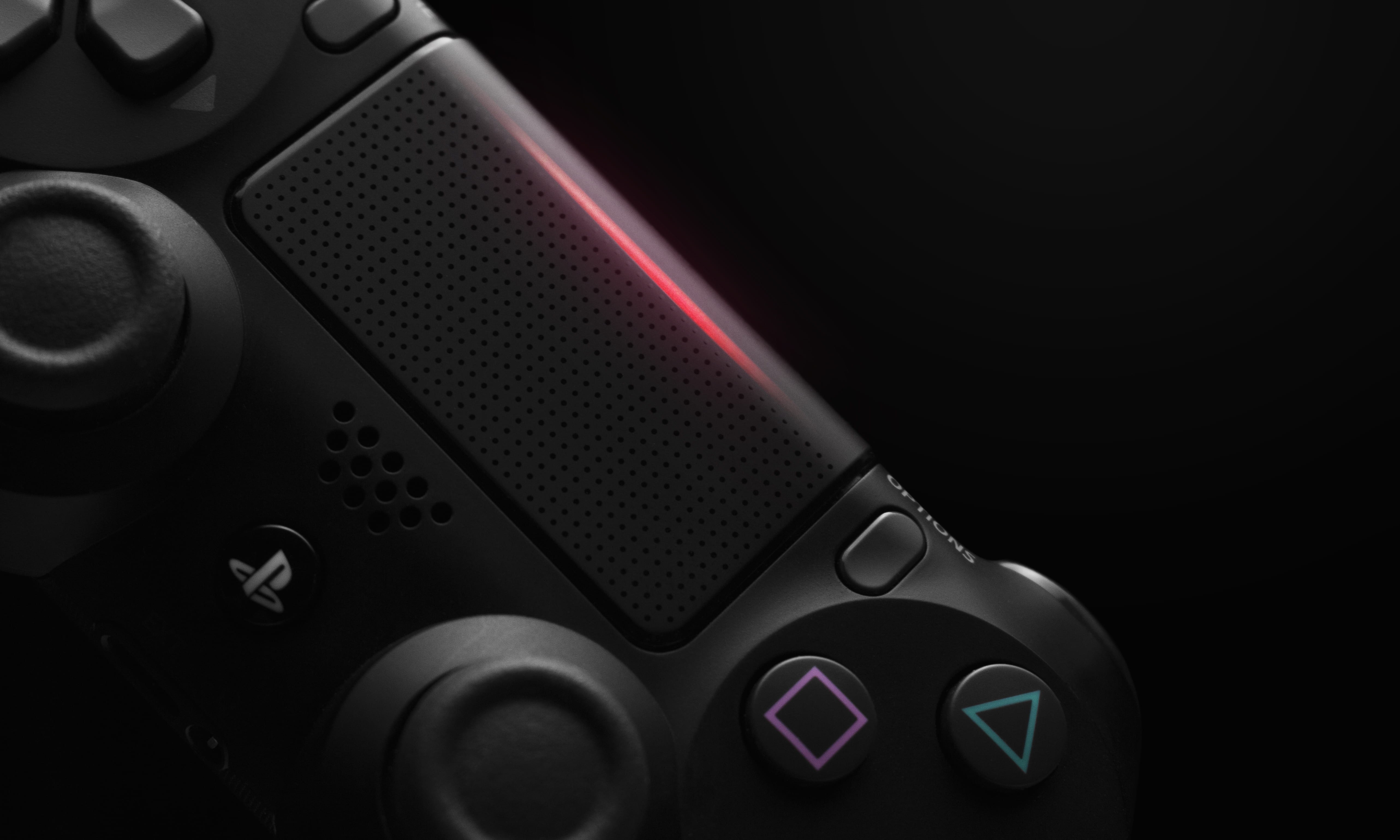 close-up, 5K, controller, car, silver colored, transportation, black background, single object, radio, studio shot, shock, macro, ps, sony, communication, HD Wallpaper