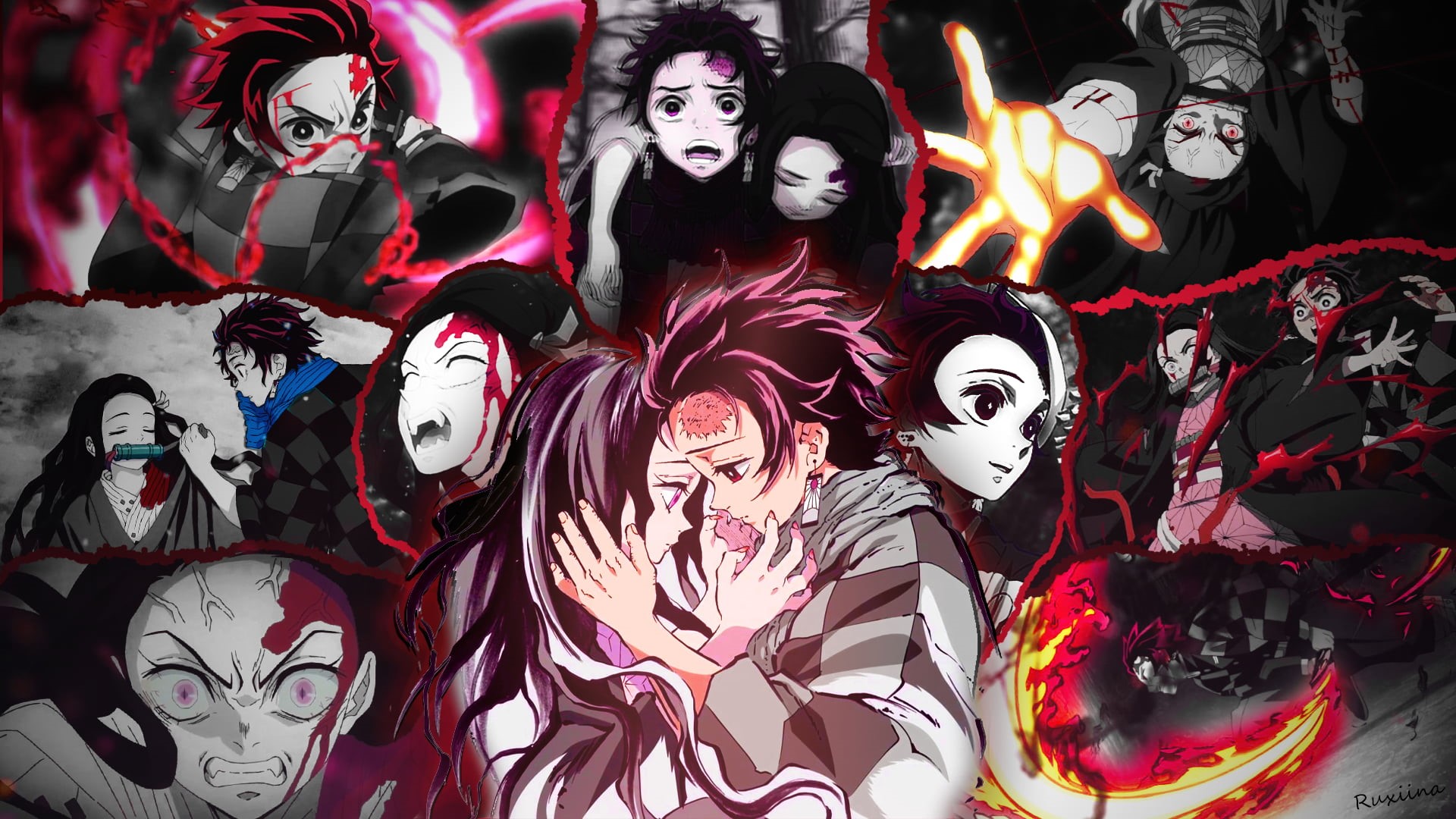 1080P, Demon Slayer: Kimetsu no Yaiba, Tanjirou Kamado, Anime, Nezuko Kamado, HD Wallpaper