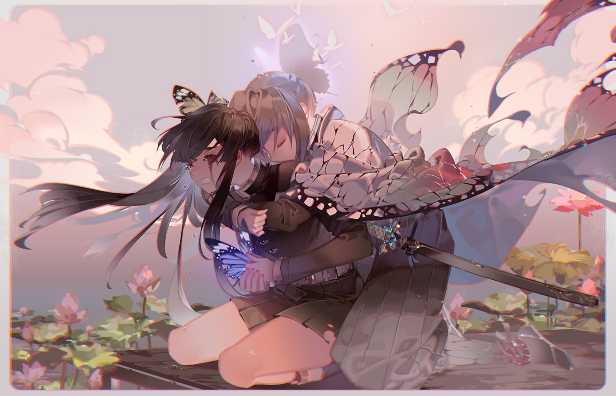 1080P, 河CY, Demon Slayer: Kimetsu no Yaiba, Kochou Shinobu, Kanao Tsuyuri, HD Wallpaper