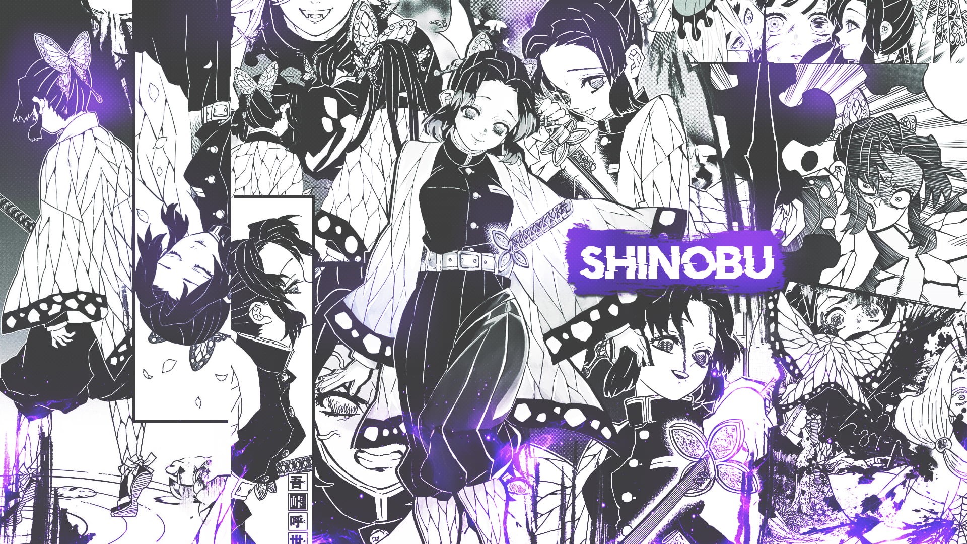 anime, 1080P, Kochou Shinobu, anime girls, Kimetsu no Yaiba, HD Wallpaper