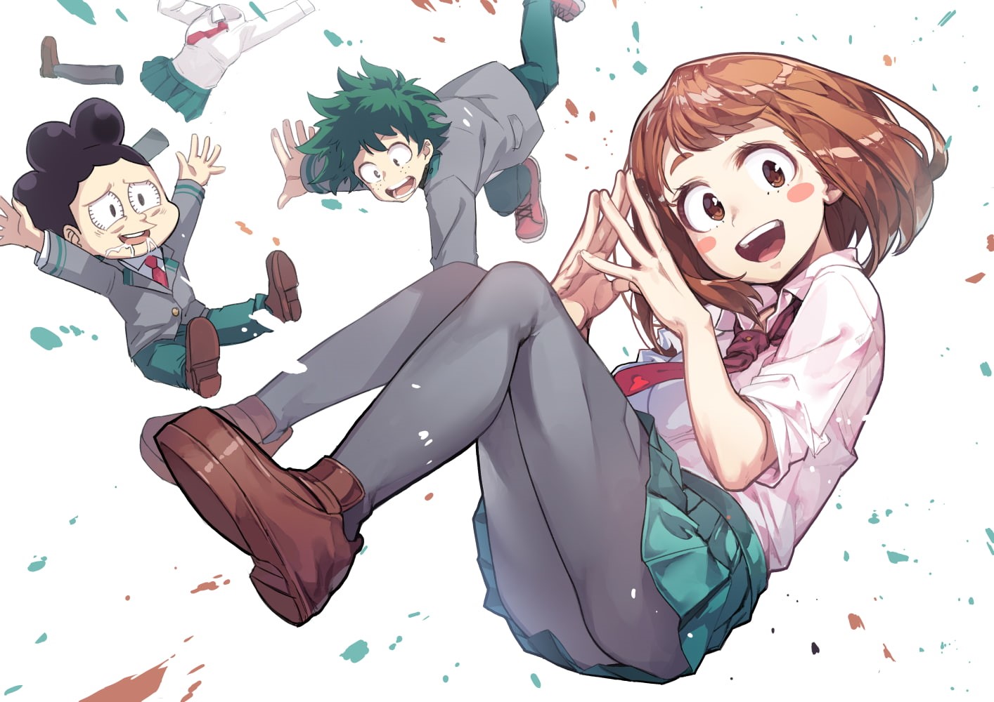 women, leisure activity, portrait, childhood, front view, emotion, sitting, Boku no Hero Academia, hairstyle, full length, smiling, Mineta Minoru, indoors, HD Wallpaper