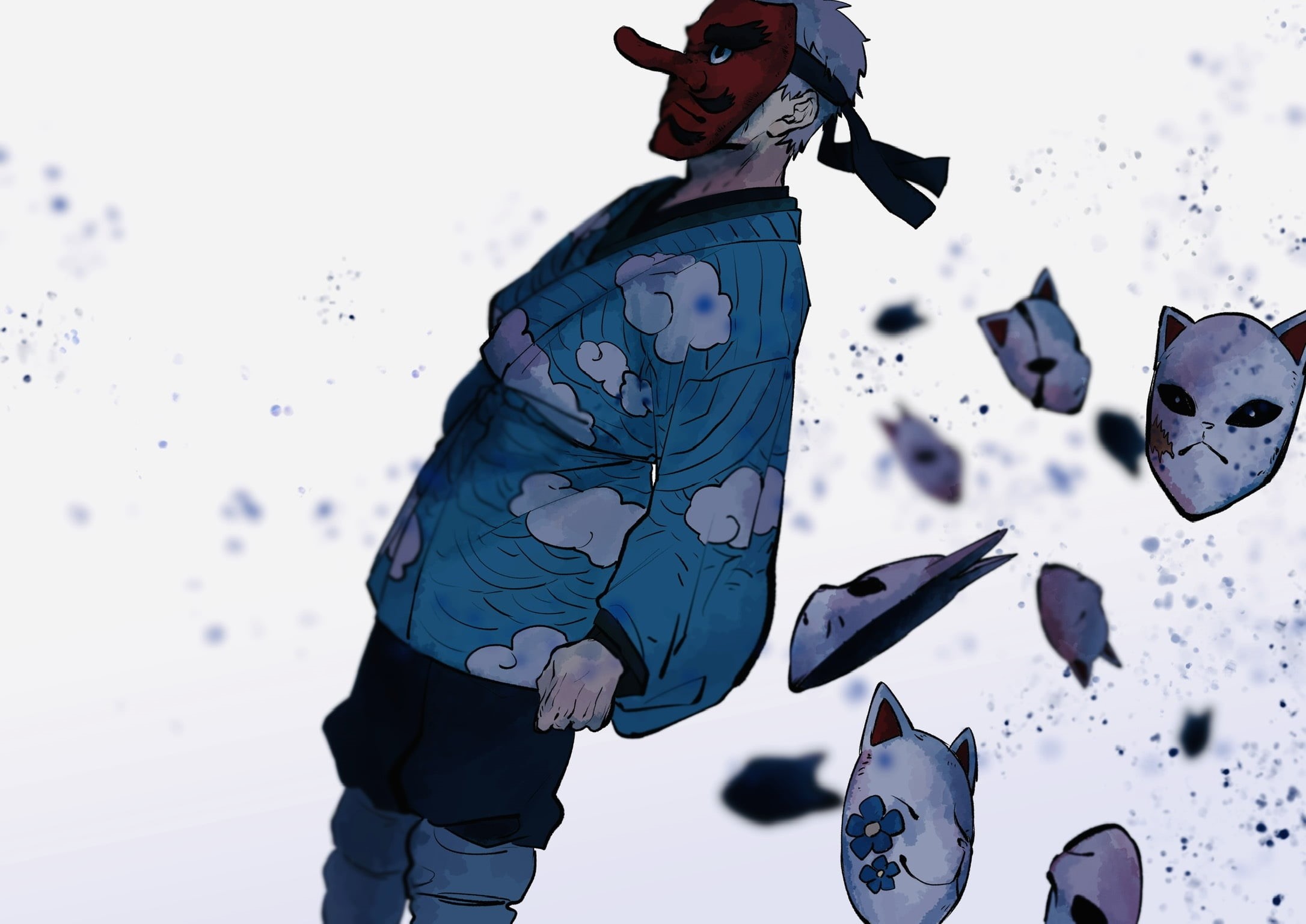 Sakonji Urokodaki, 1080P, Anime, Demon Slayer: Kimetsu no Yaiba, HD Wallpaper