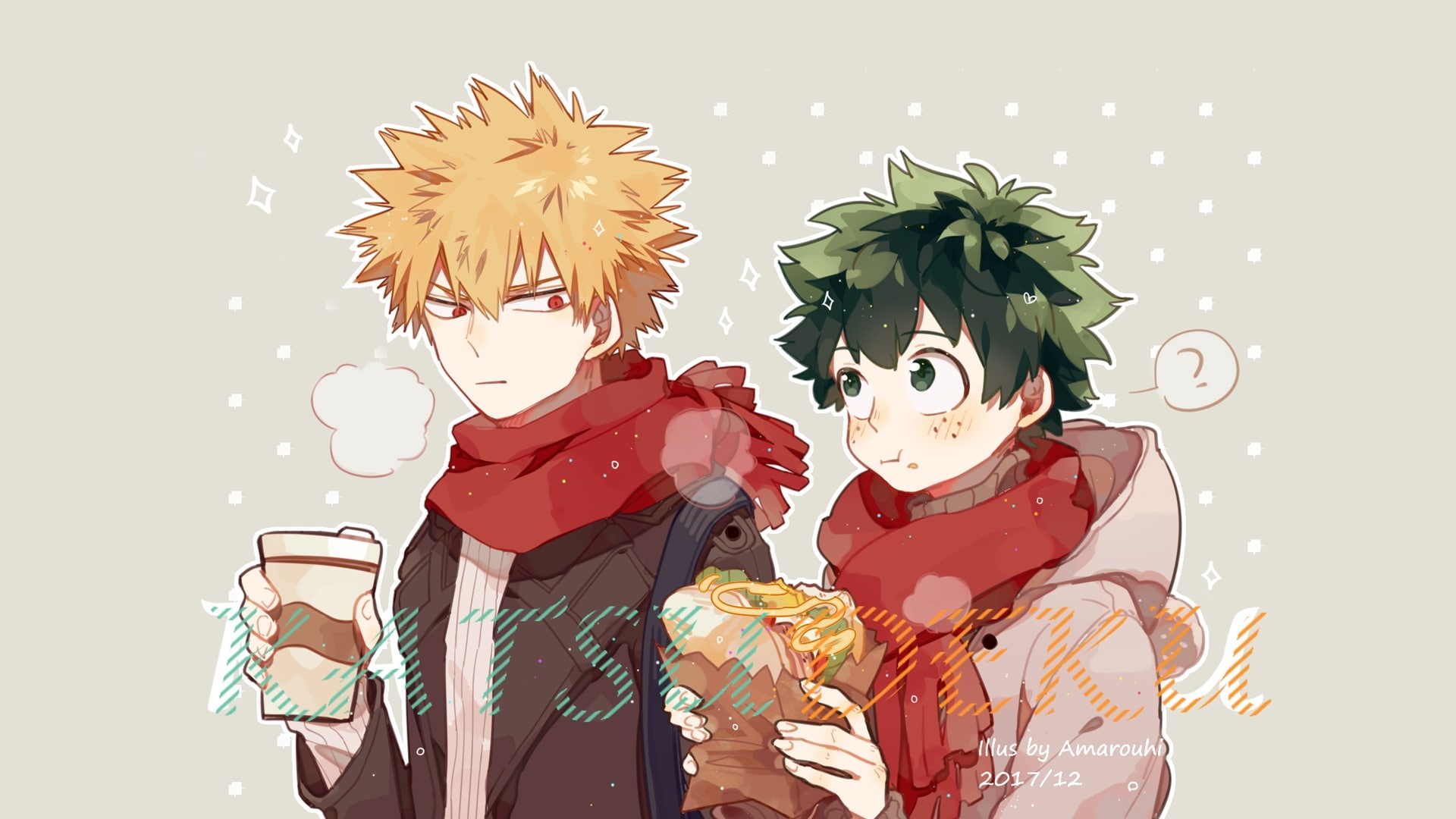 Izuku Midoriya, Katsuki Bakugou, 1080P, Anime, My Hero Academia, HD Wallpaper