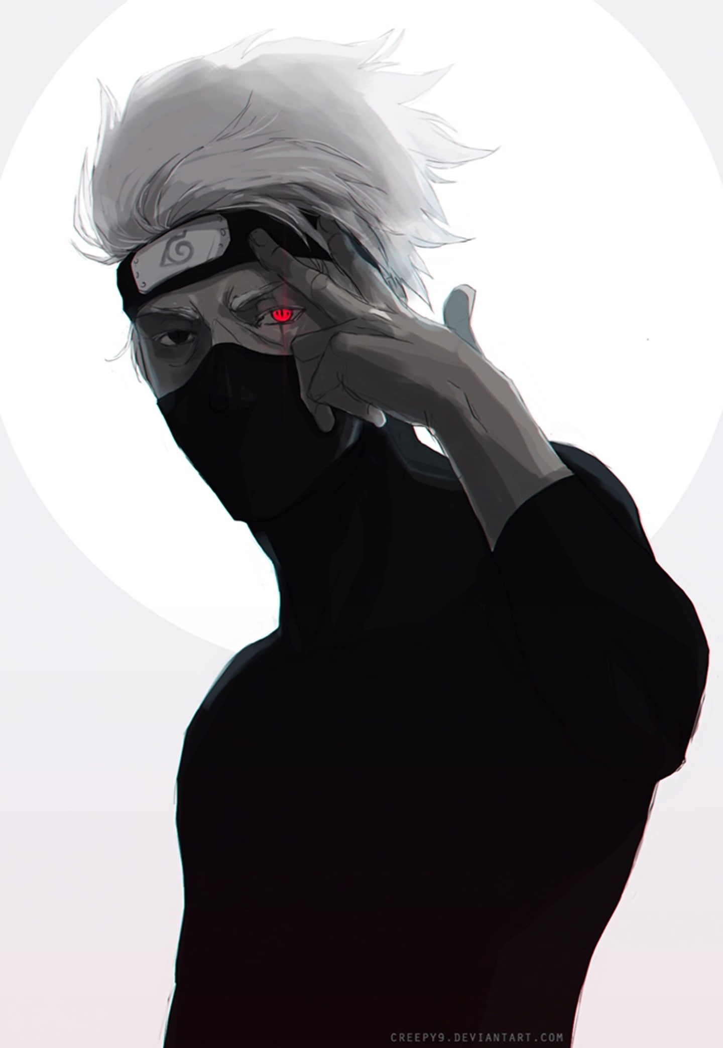 eyes, red, guy, naruto, 1080P, series, kakashi, anime, Phone HD Wallpaper