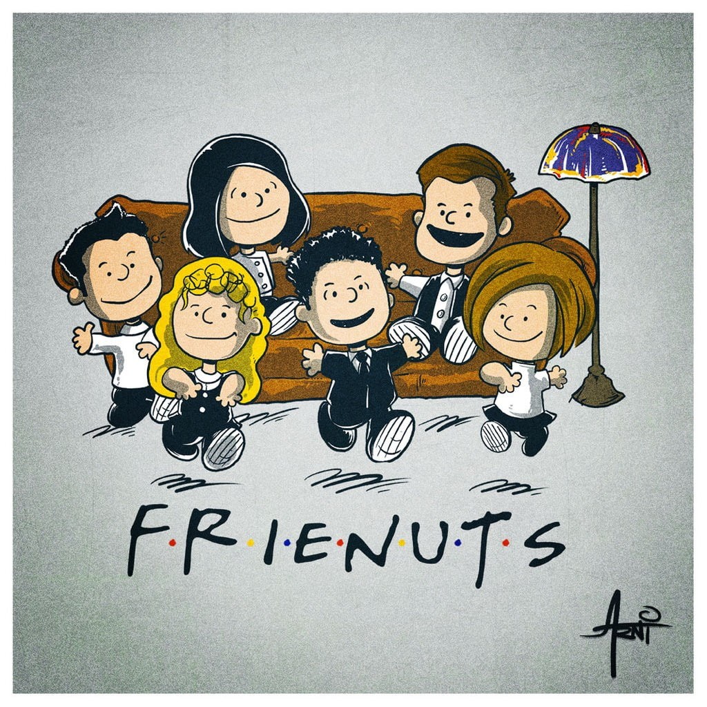 still life, crossover, Peanuts (comic), human representation, close-up, female likeness, representation, art and craft, communication, western script, Friends (TV series), Phone HD Wallpaper