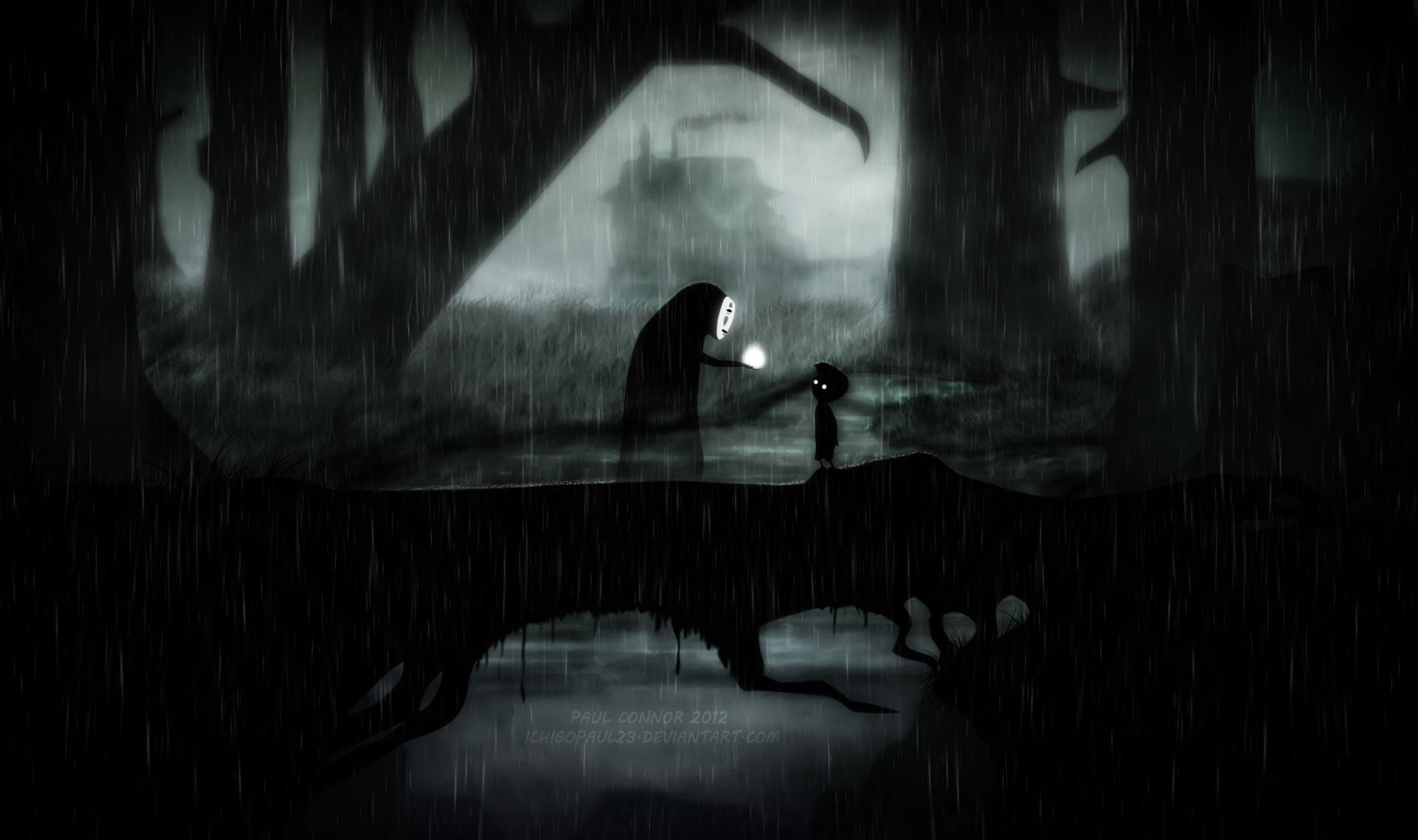 waterfront, indoors, Limbo (Video Game), motion, one animal, leisure activity, nature, silhouette, digital composite, 1080P, lifestyles, blurred motion, HD Wallpaper