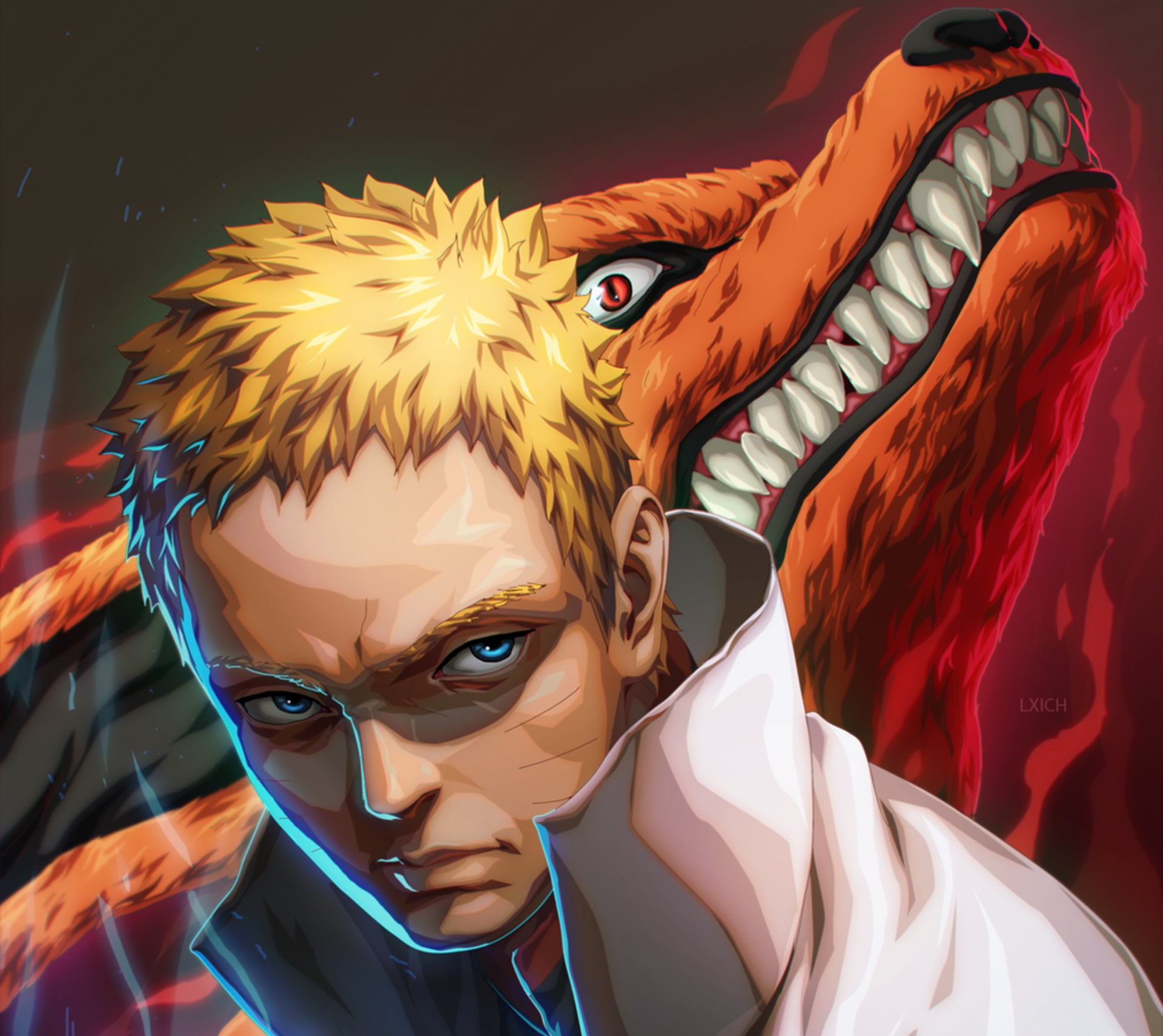 Kurama (Naruto), Naruto, 1080P, Naruto Uzumaki, HD Wallpaper