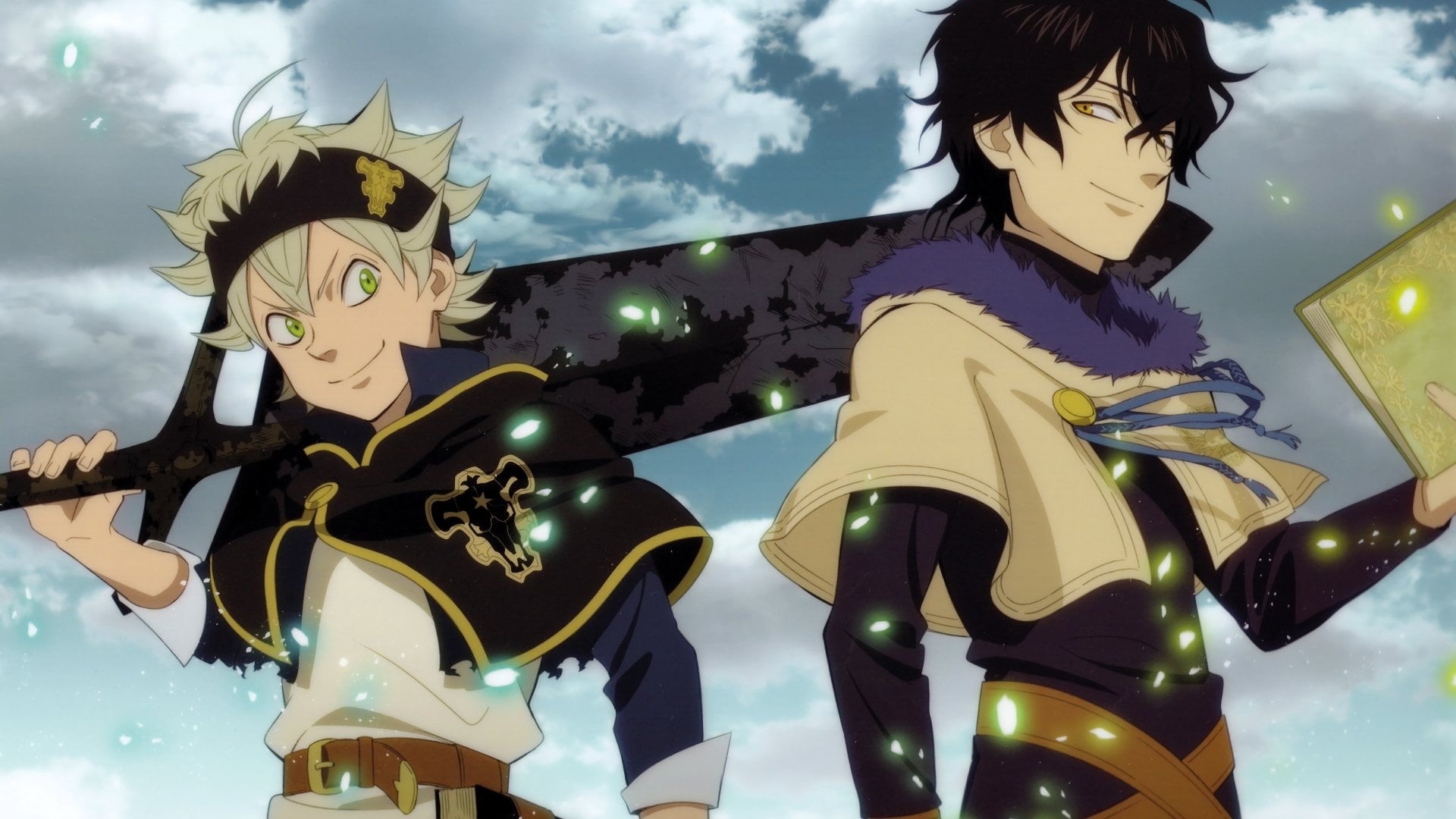 no people, decoration, asta, nature, creativity, cloud - sky, Black Clover, Yuno (Black Clover), Anime, outdoors, representation, yuno, celebration, human representation, HD Wallpaper
