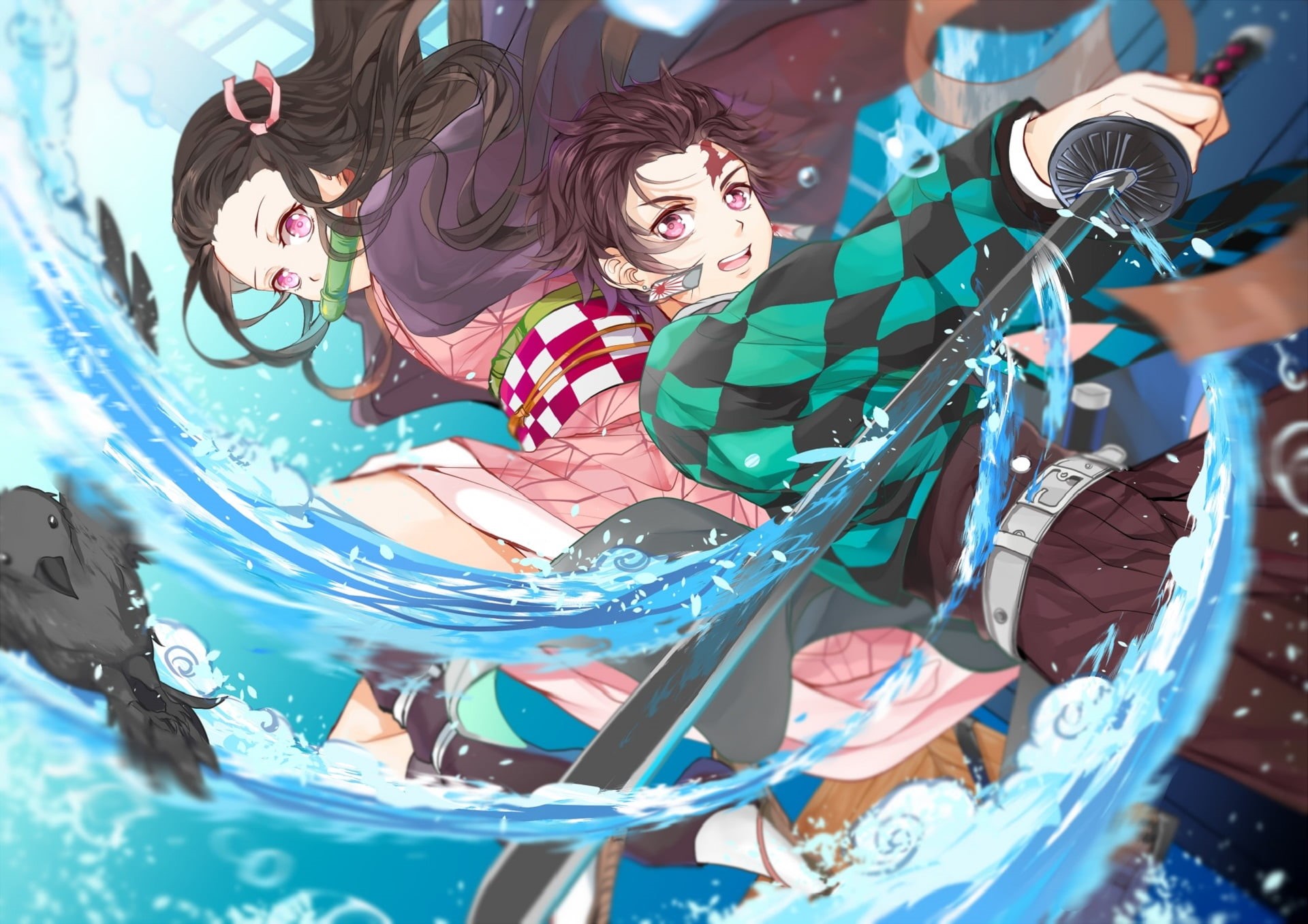 Nezuko Kamado, Anime, 1080P, Demon Slayer: Kimetsu no Yaiba, Tanjirou Kamado, HD Wallpaper